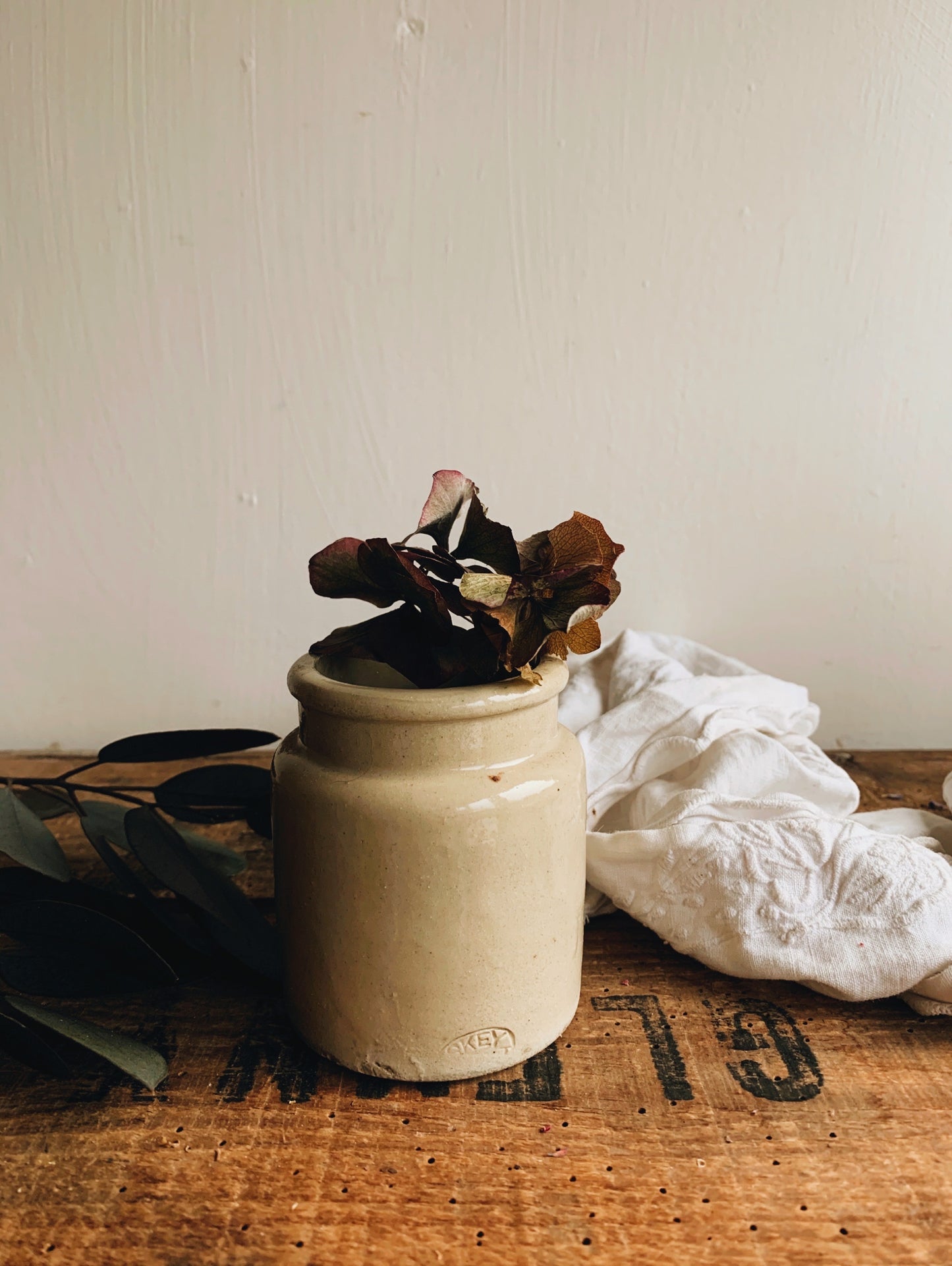 Antique Stamped Earth-ware Pot