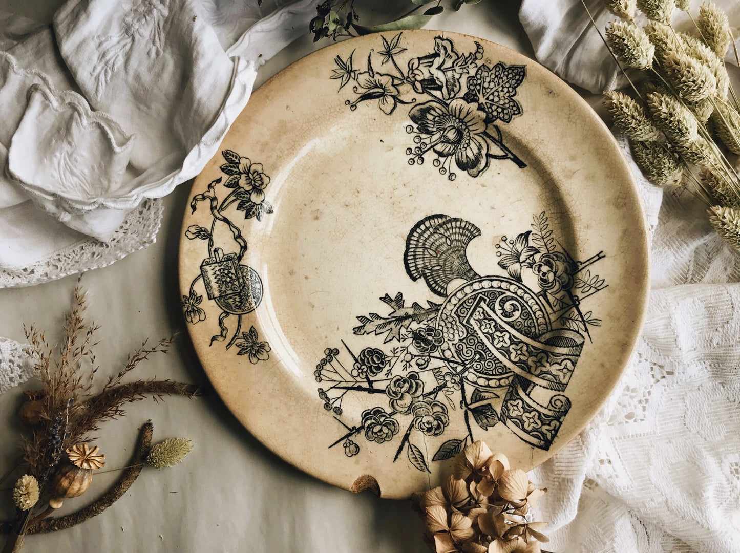 Antique 1800’s French Transfer Plate