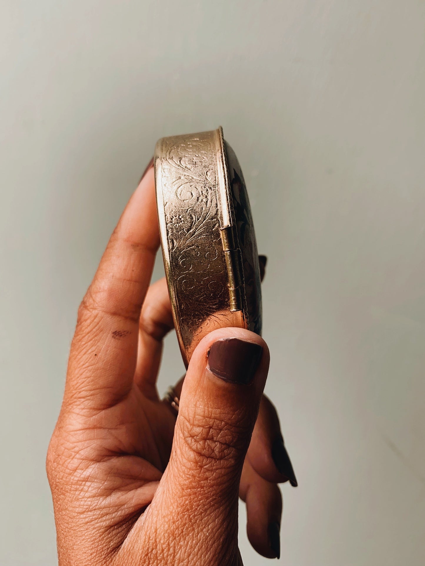 Vintage Floral Trinket Pot