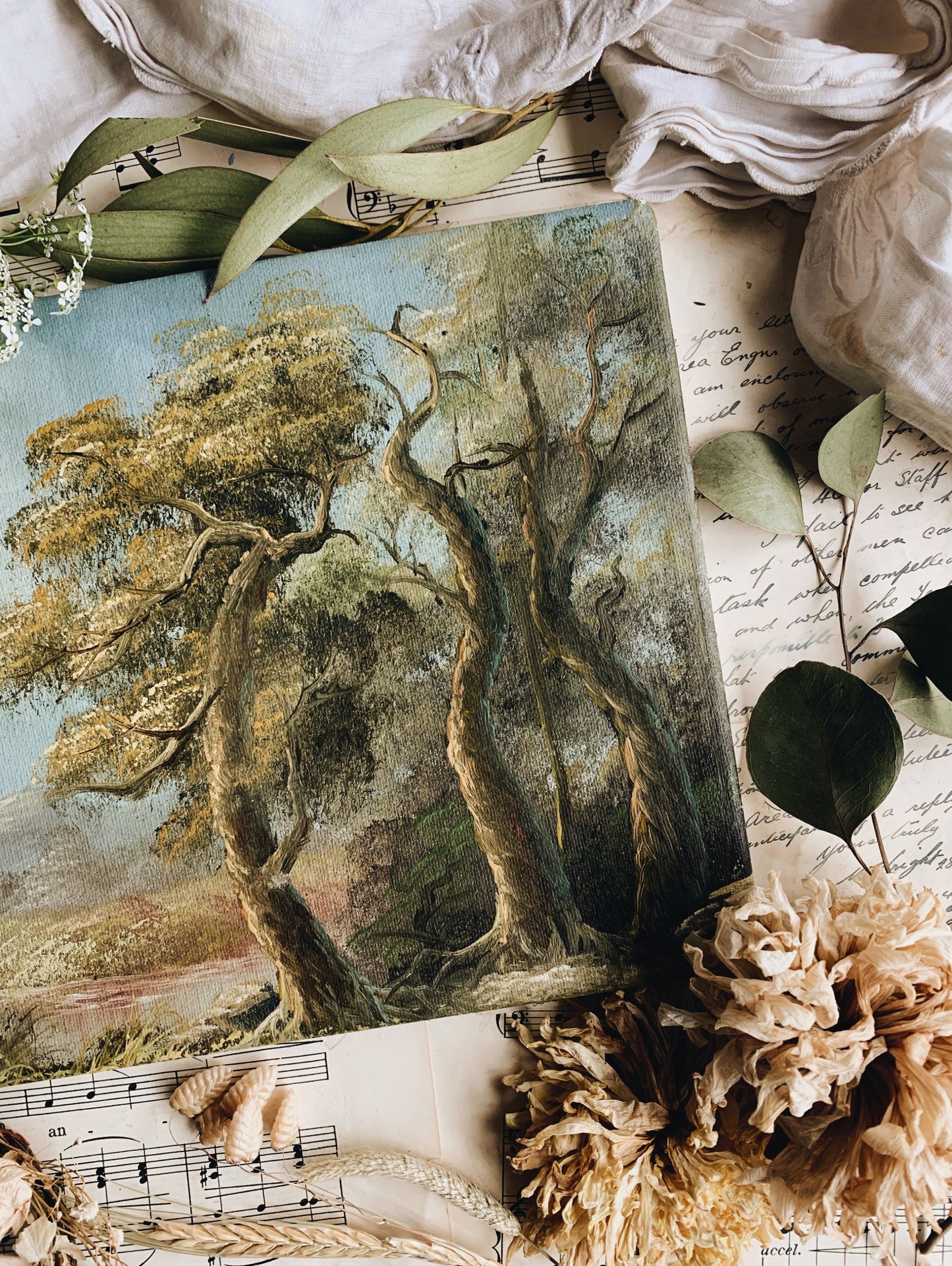 Rustic Landscape Painting (canvas)