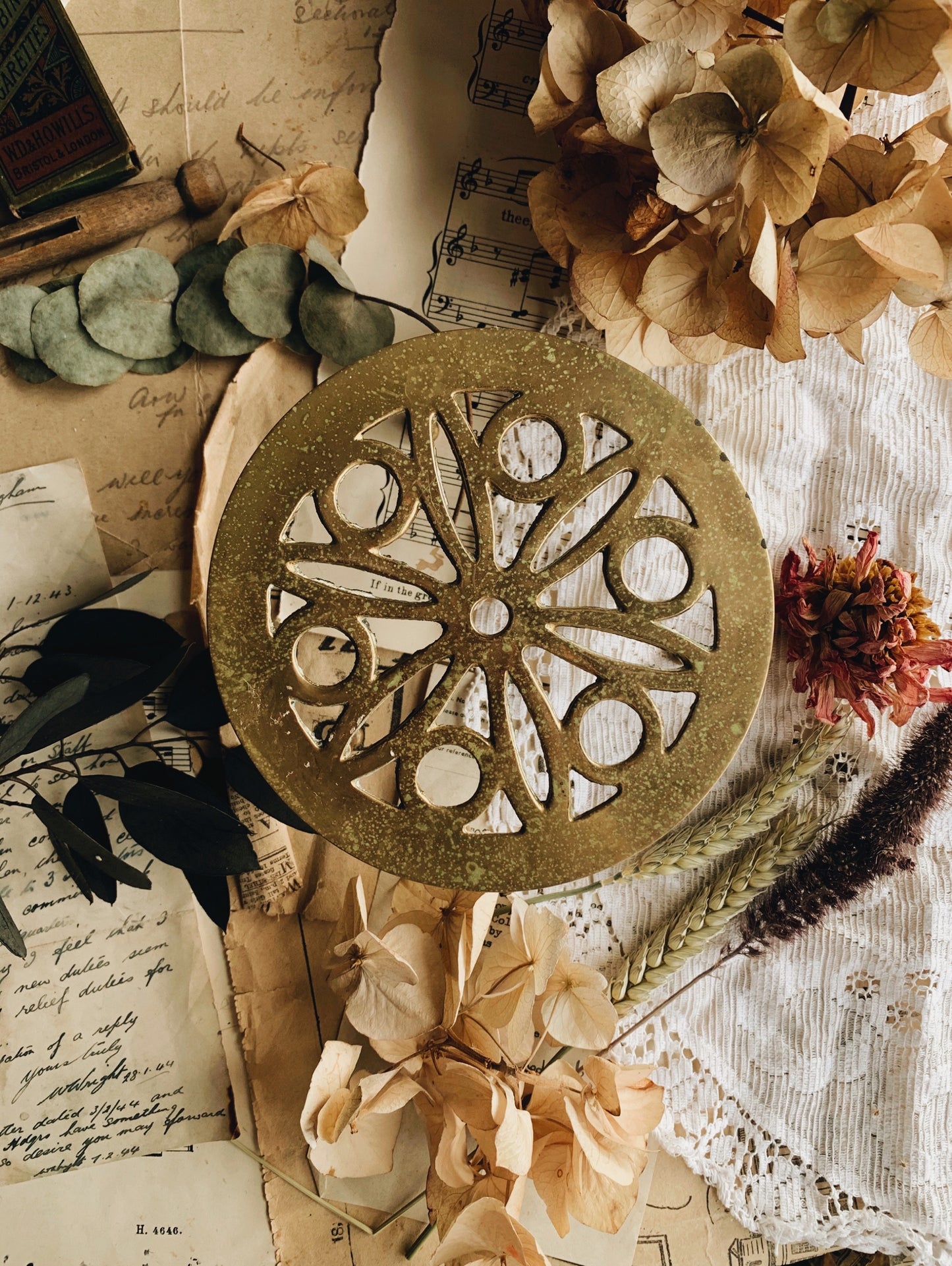 Vintage Brass Trivet
