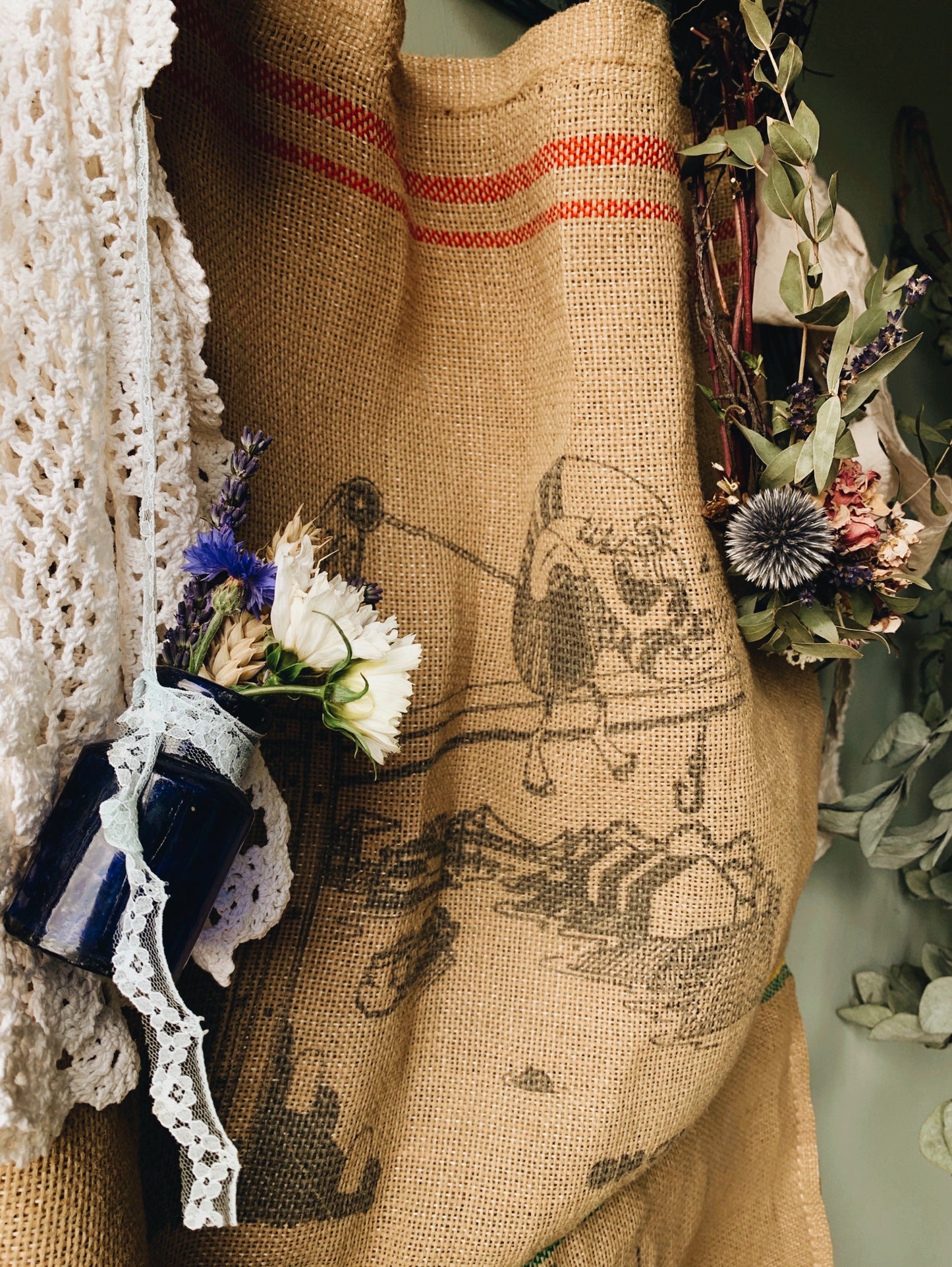 Vintage Brazilian Coffee Beam Sack