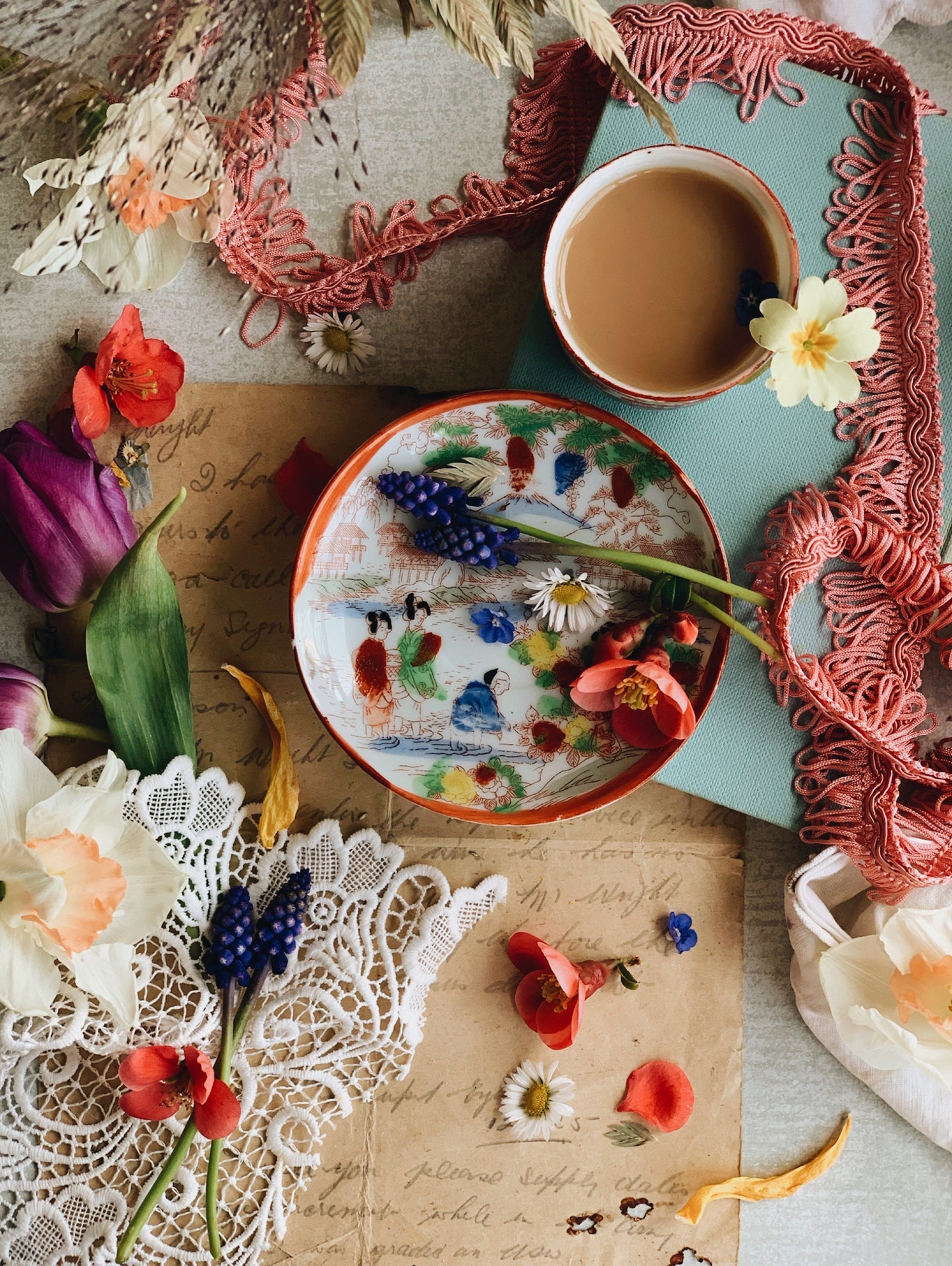 Antique Owari Cup & Saucer