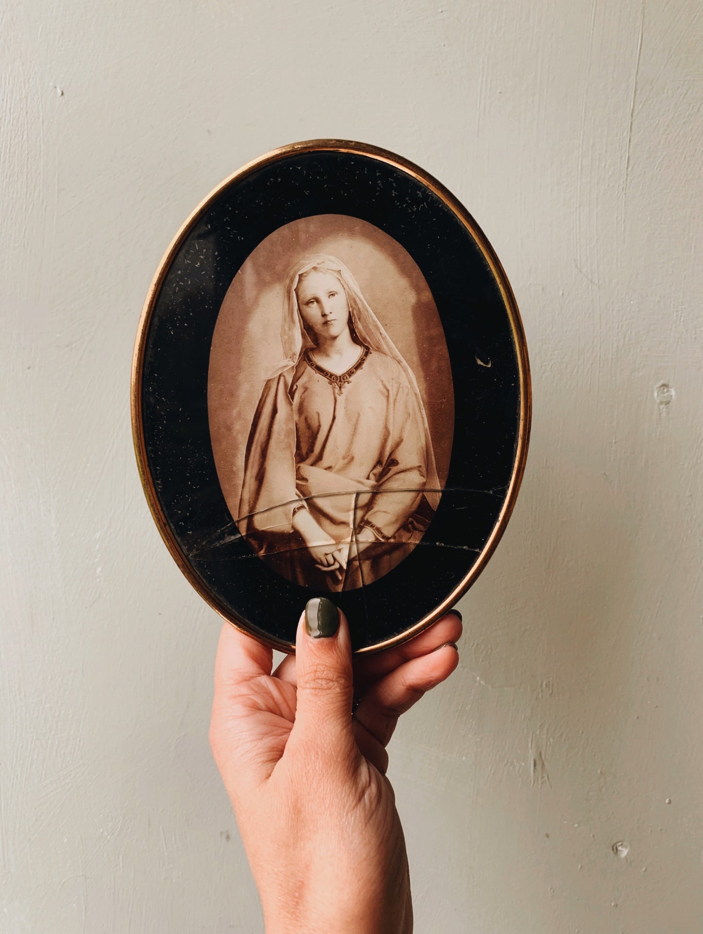 Antique Religious Artwork Framed (DAMAGED)