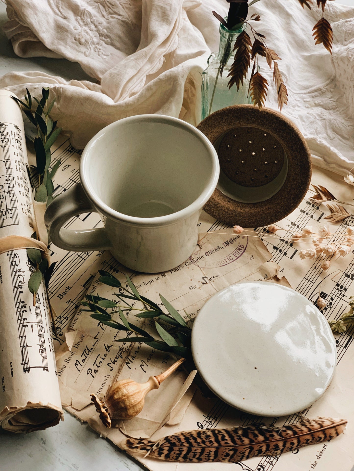 Rustic Ceramic Infuser Mug