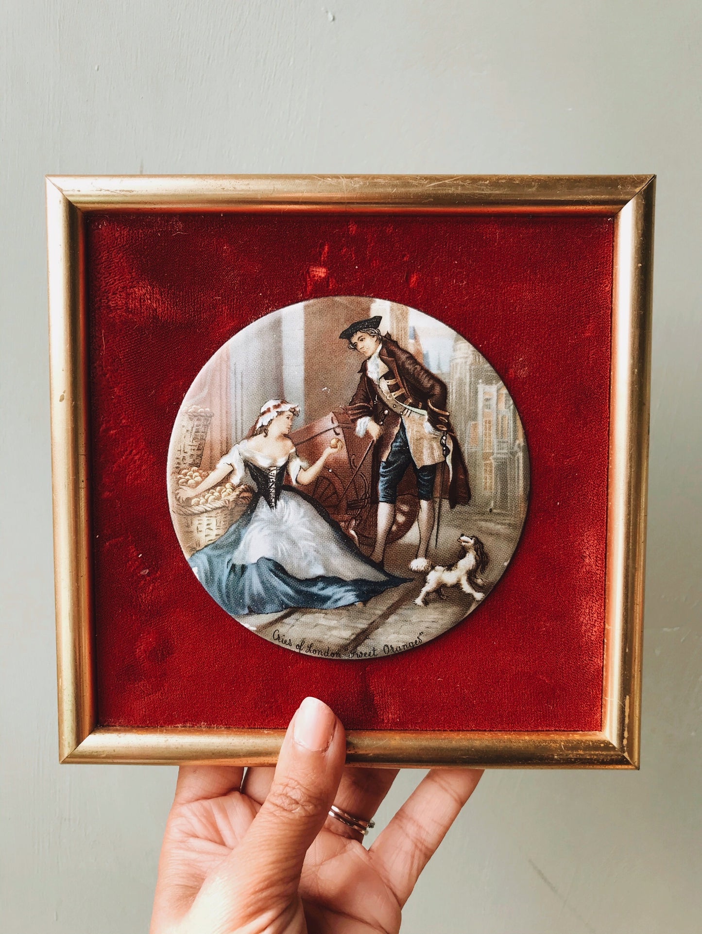 Vintage Staffordshire Vintage Enamel Illustration Artwork ~ 2