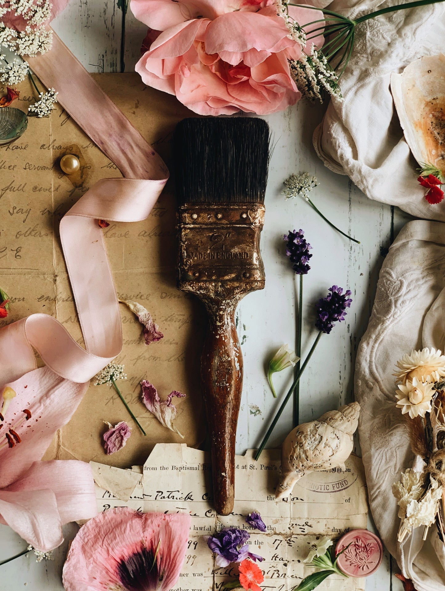 Vintage Wooden Paintbrush