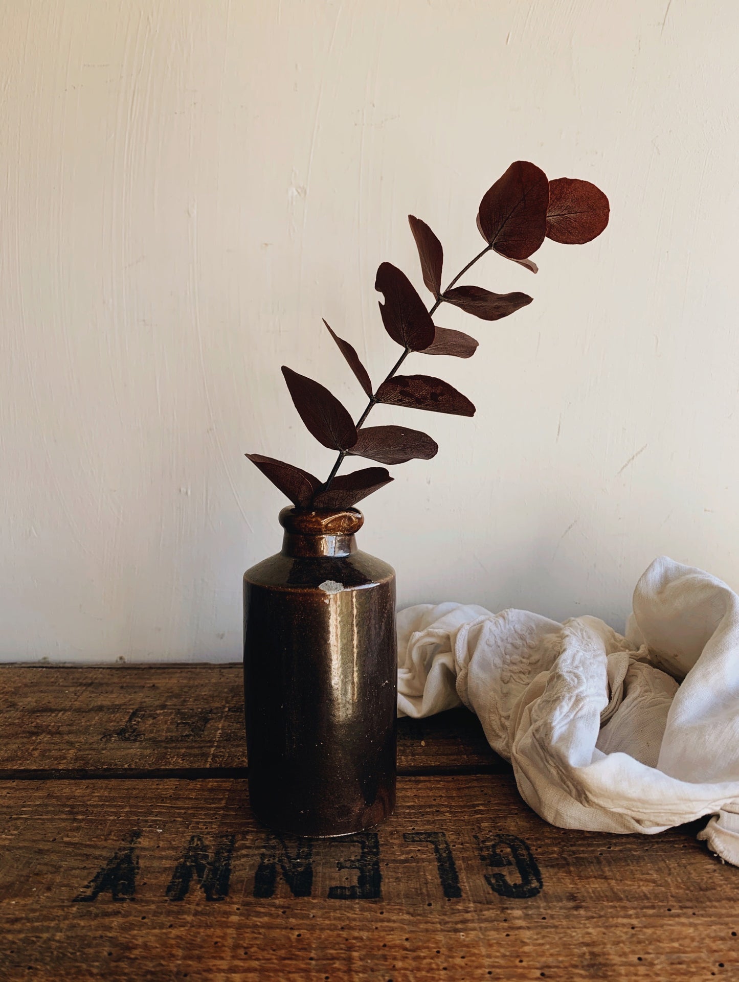 Antique Salt Glazed Stone Bottle