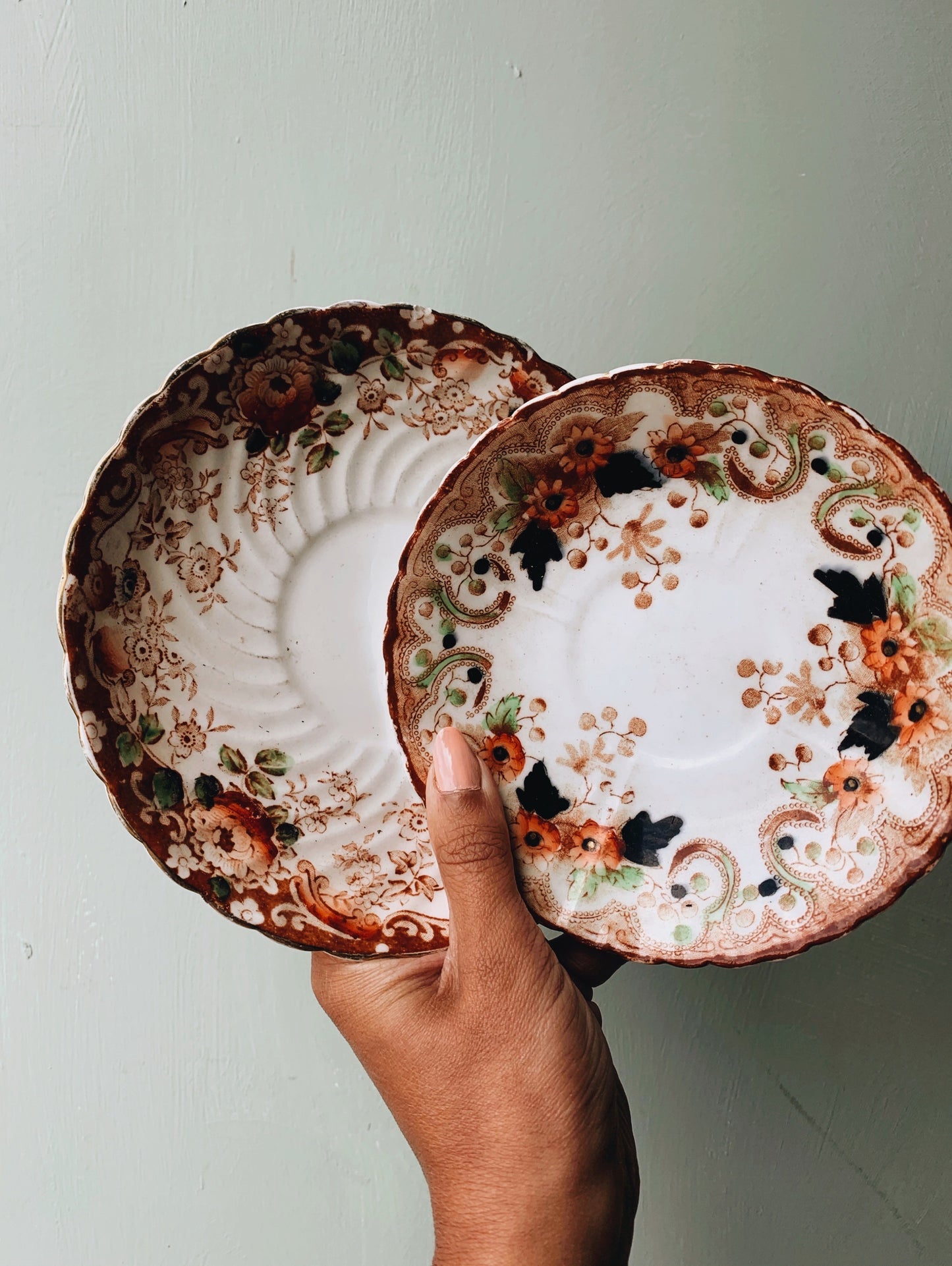 Two Antique Dilhorne Side Plate & Saucer