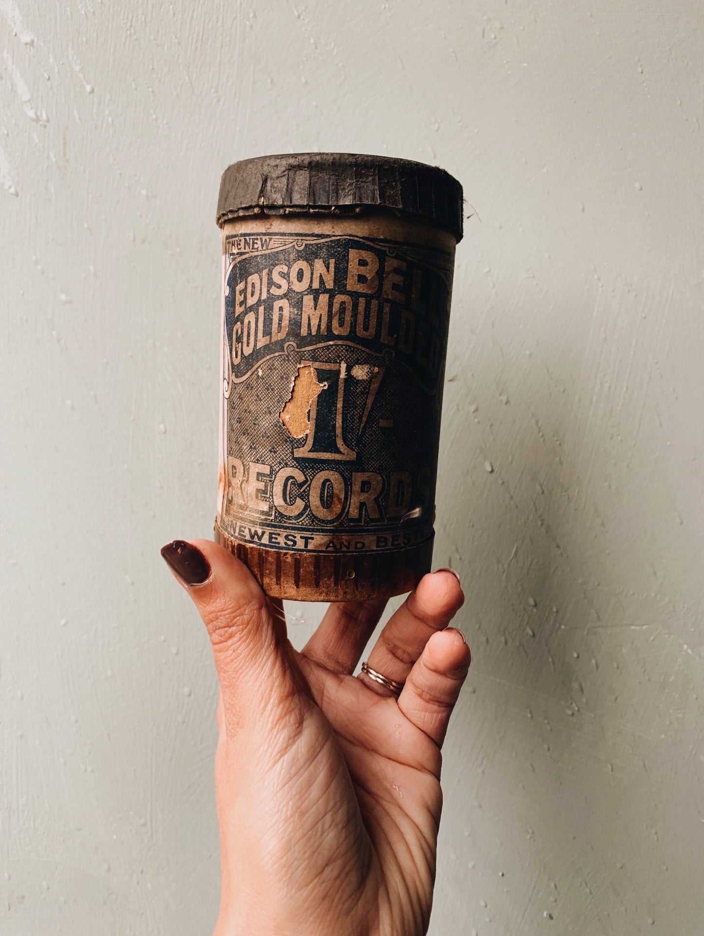 Moulded Phonograph Cylinder Records Case