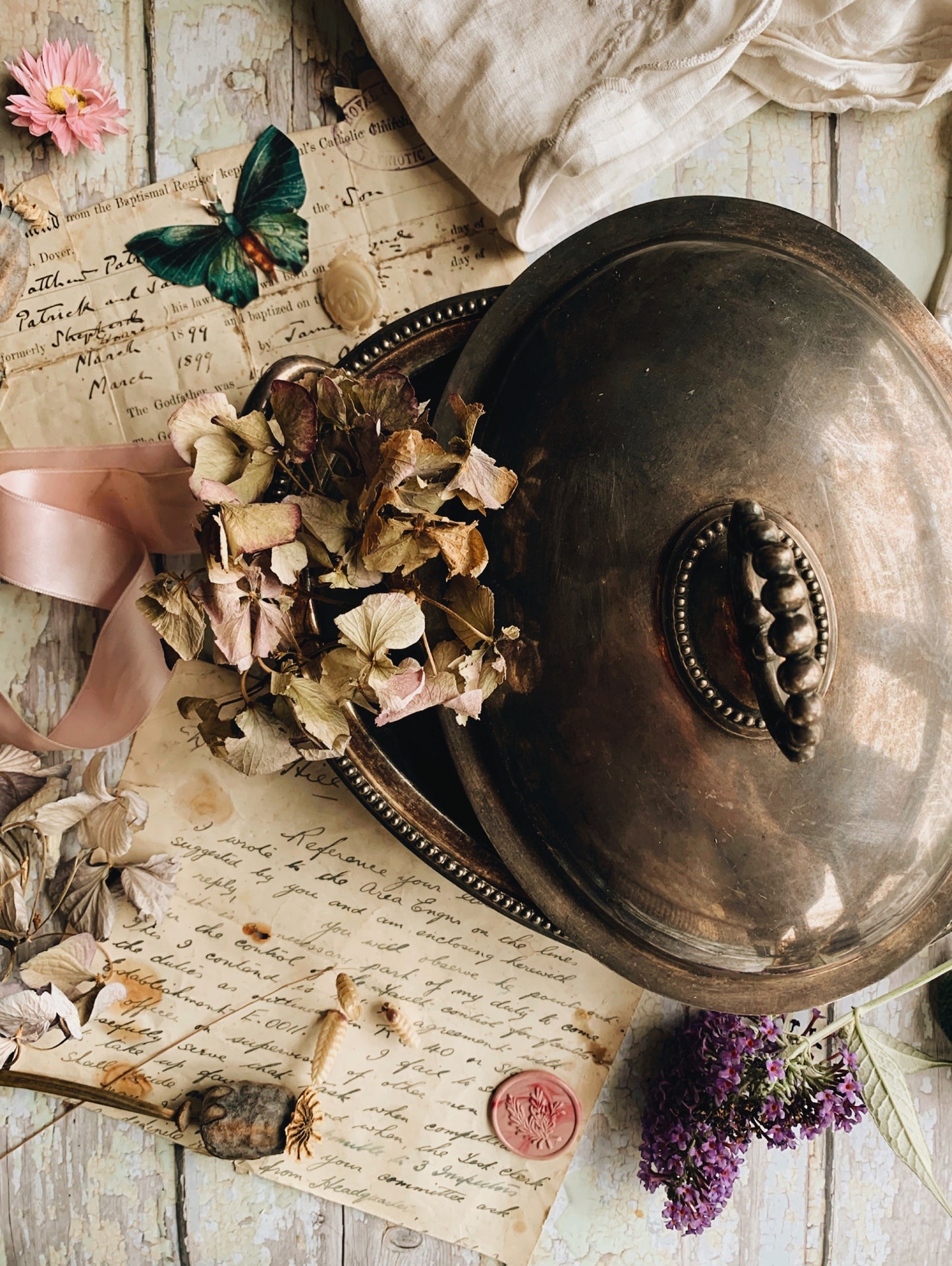 Antique Silver Serving Dish
