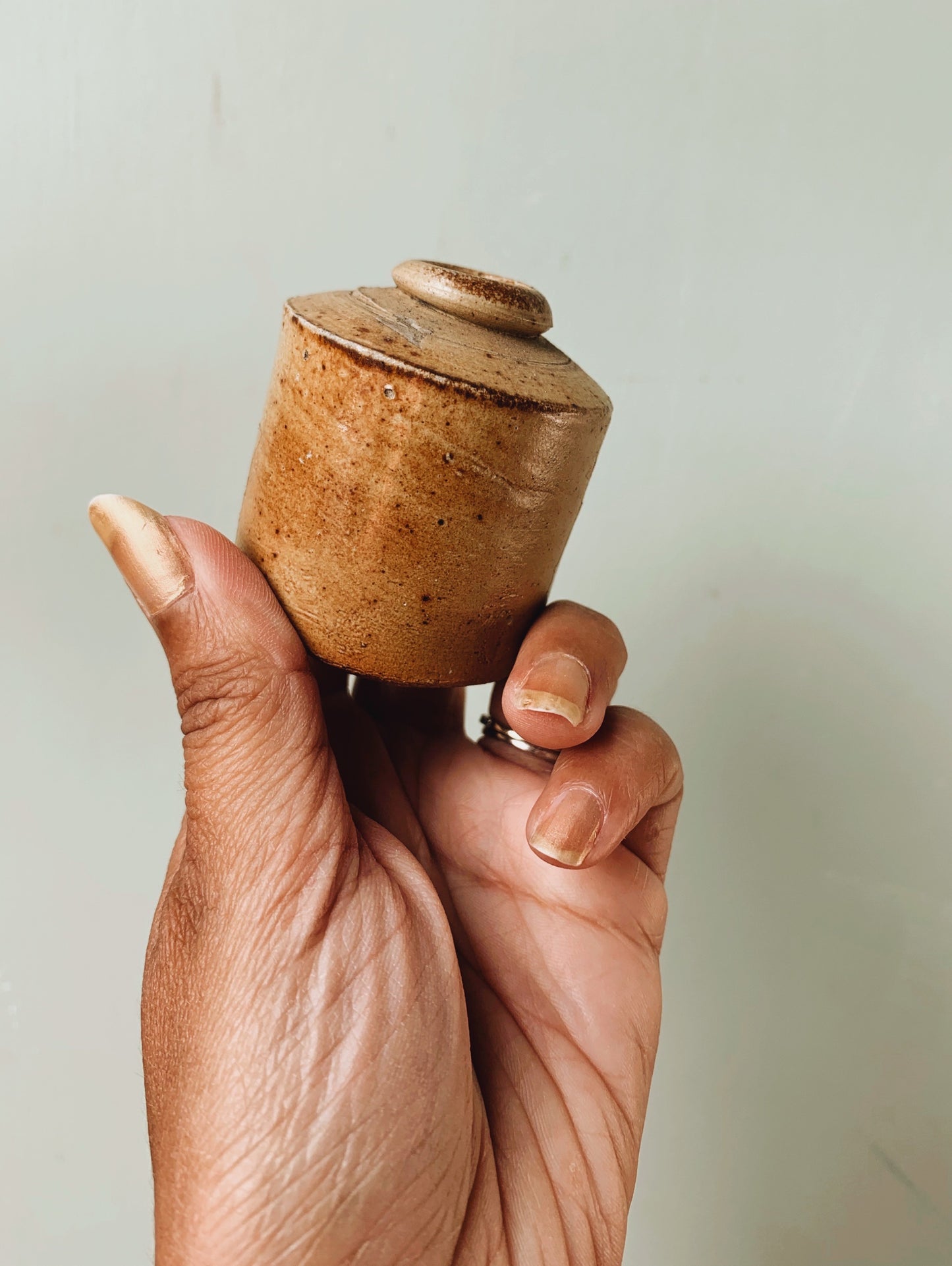 Antique Stone Ink Pot