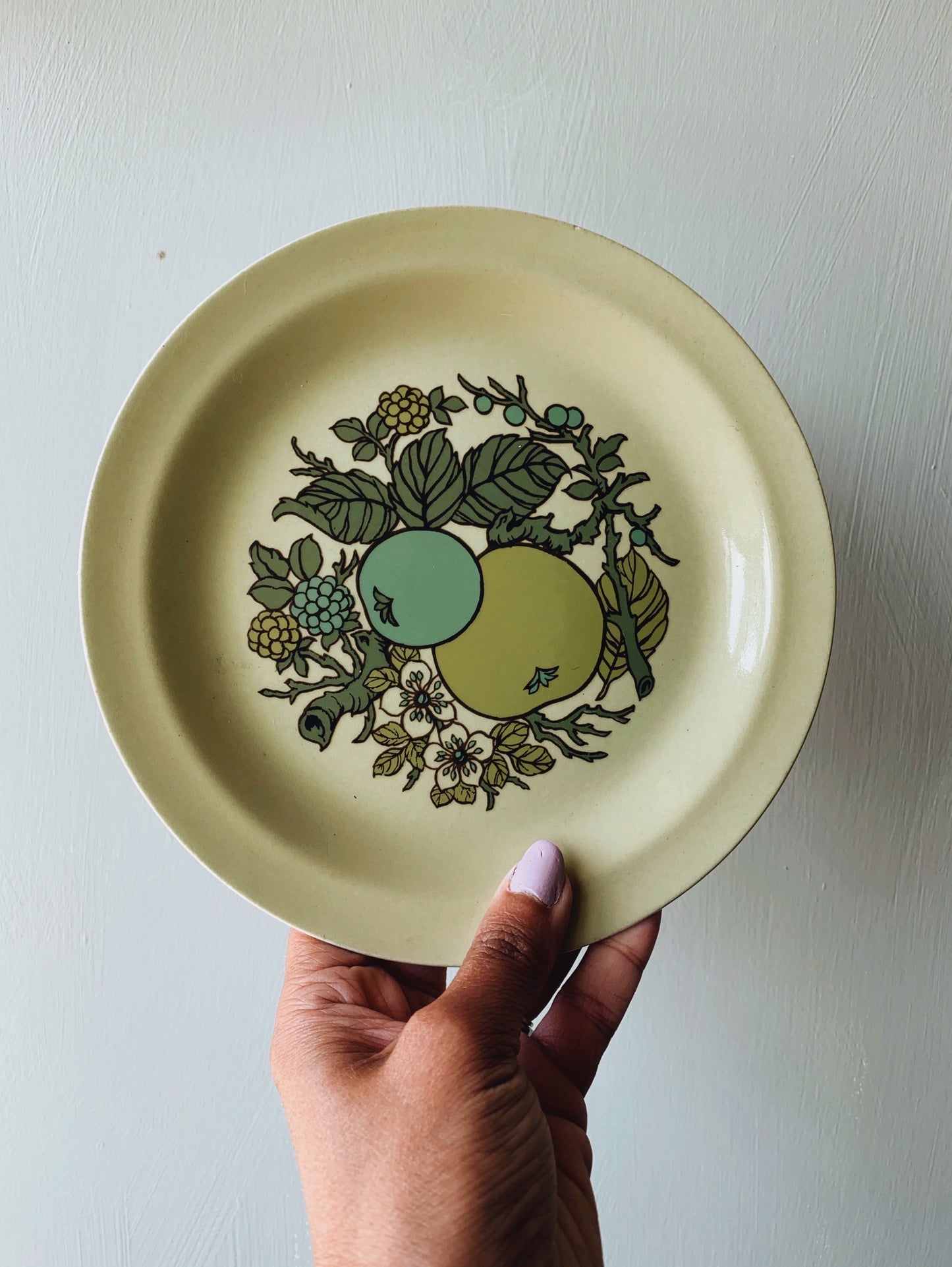 Retro Green Apple Plate
