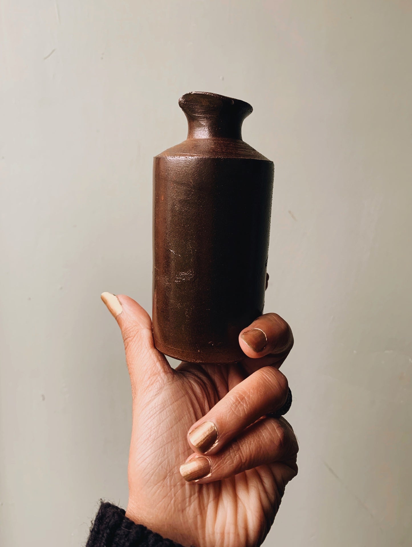 Antique Late 1800’s Brown Pot / Bottle