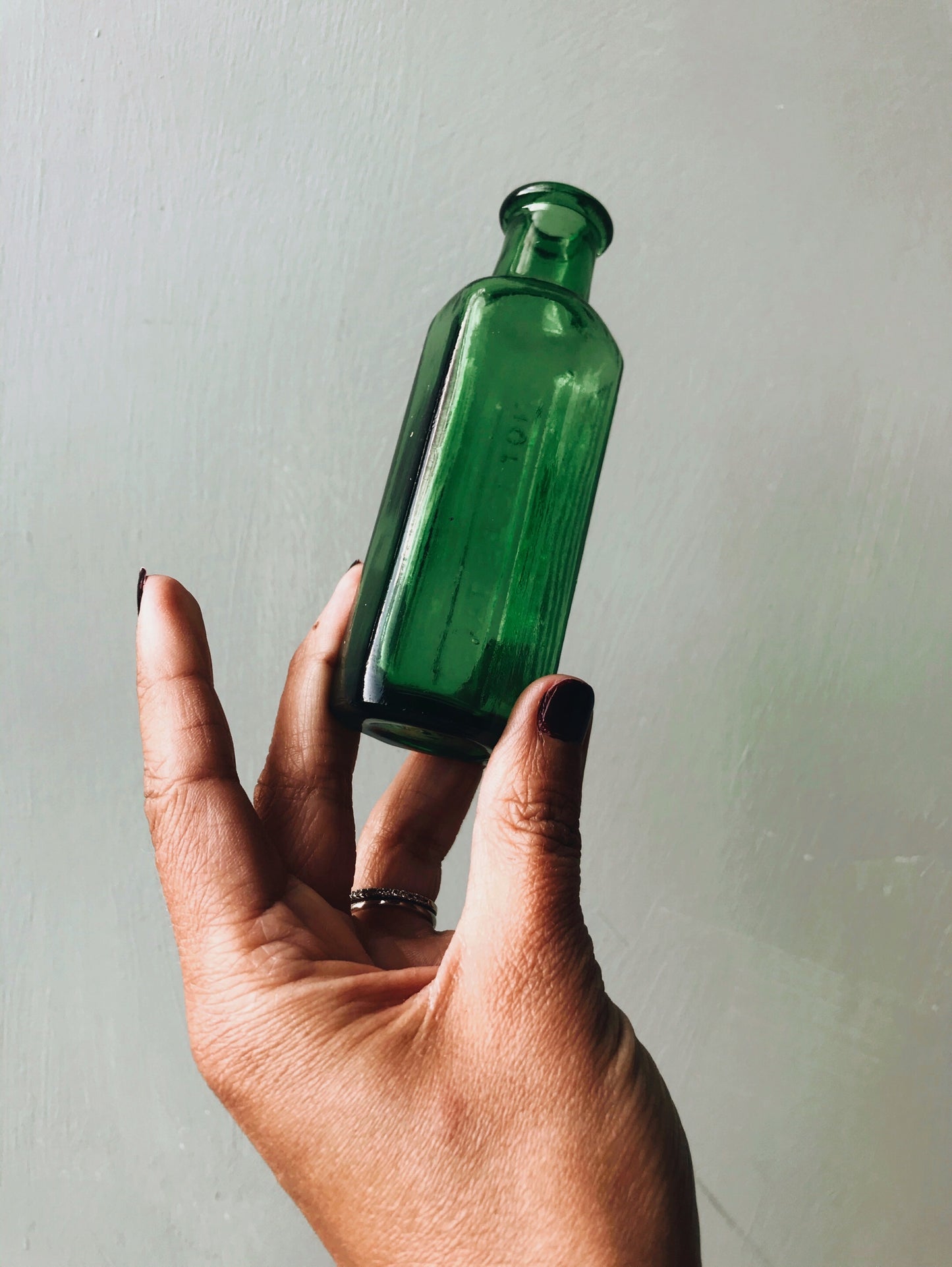 Antique Green Apothecary Bottle
