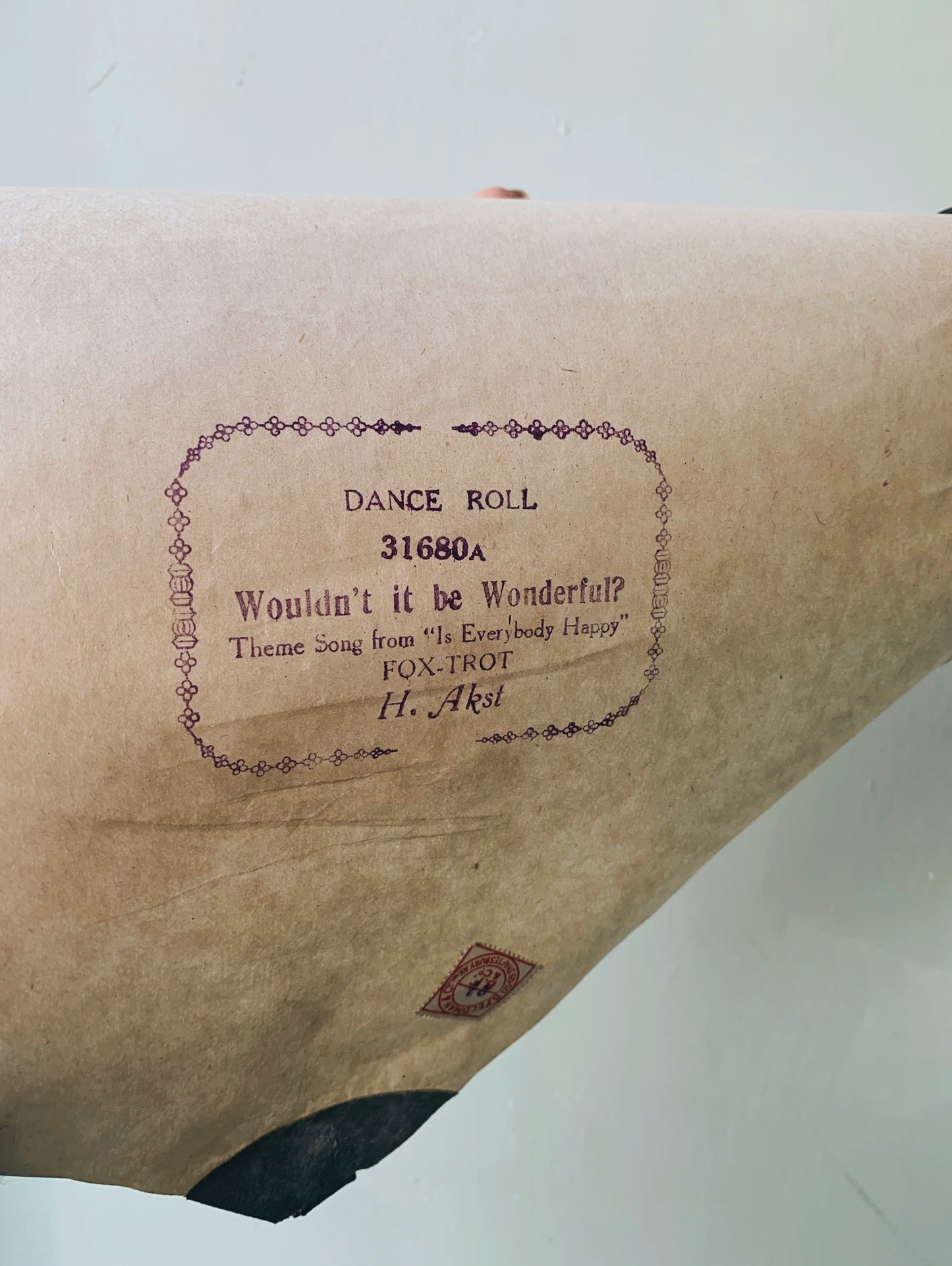 Antique Pianola Music Roll Sheets