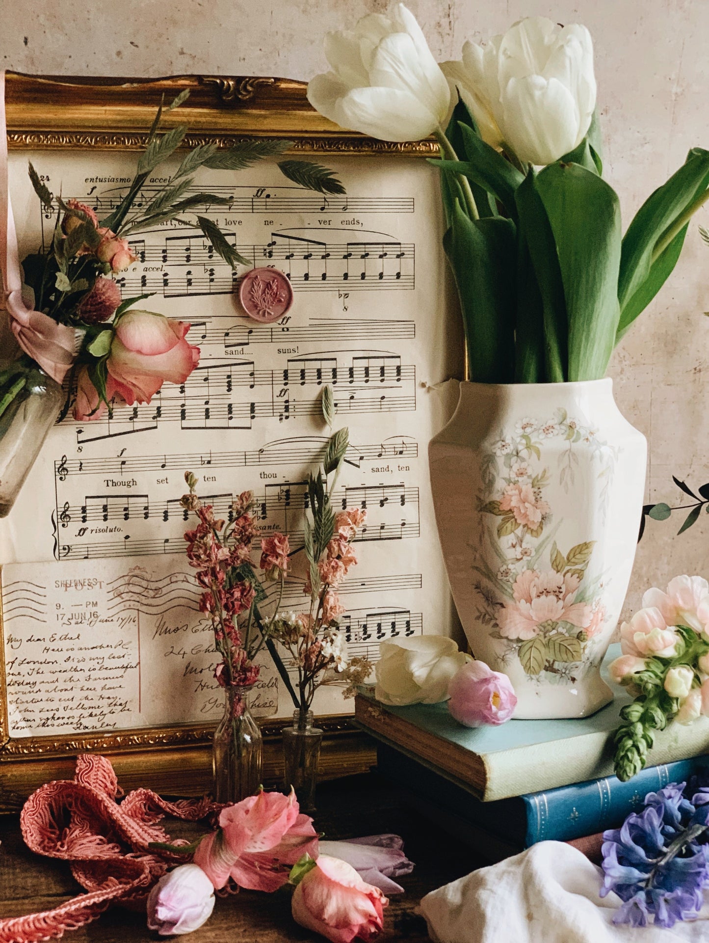 Vintage Melba Floral Vase