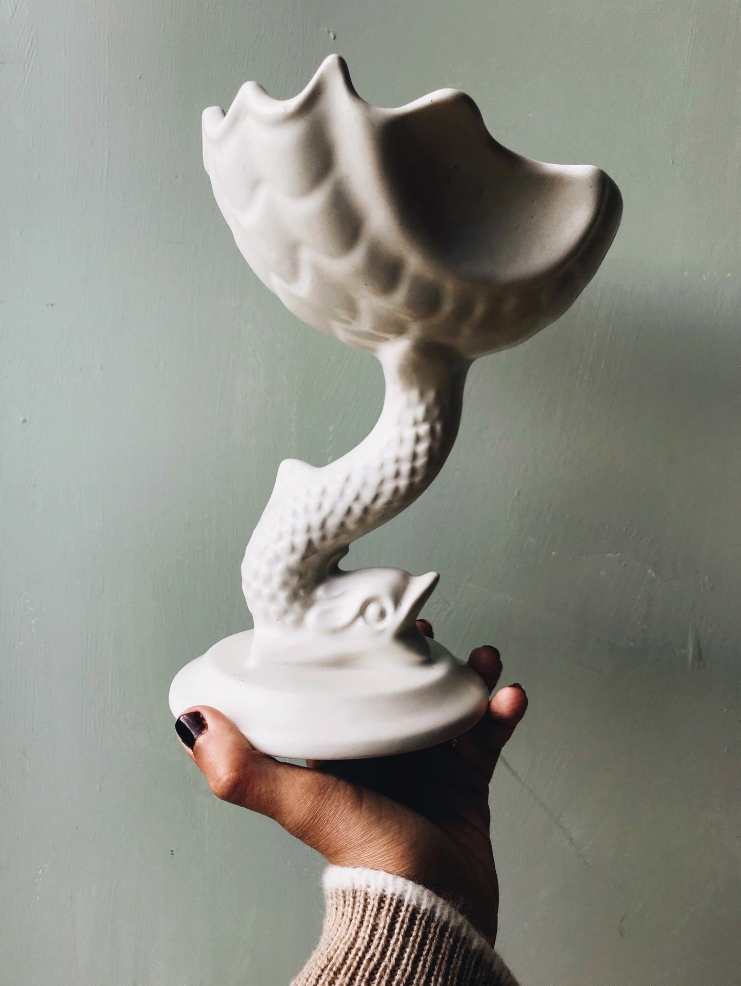 Vintage Fish & Shell Vase