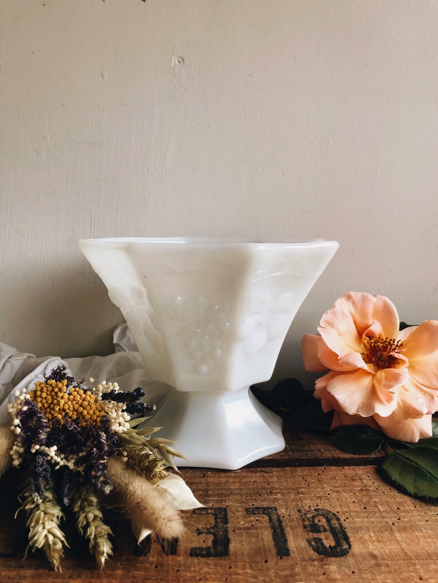 Antique Milk Glass Dish