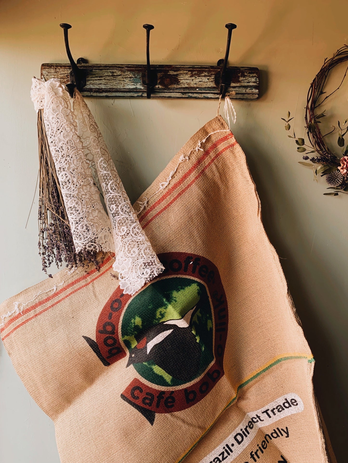 Rustic Brazilian Coffee Bean Sack