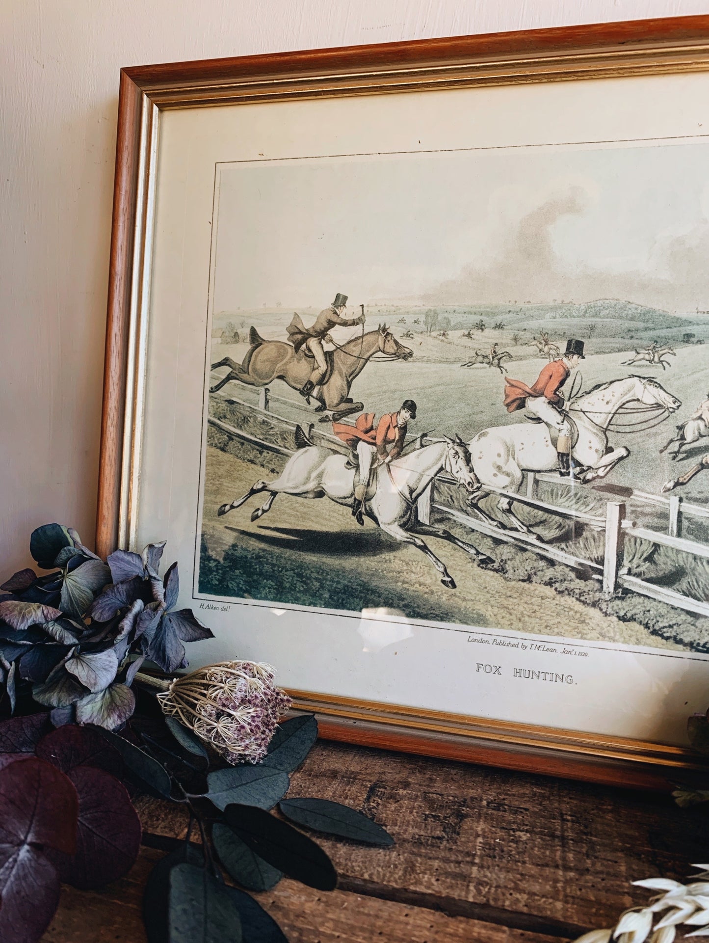 'FOX HUNTING by H Alken, London Pub. T. McLean Jan 1, 1820 ORIGINAL AQUATINT