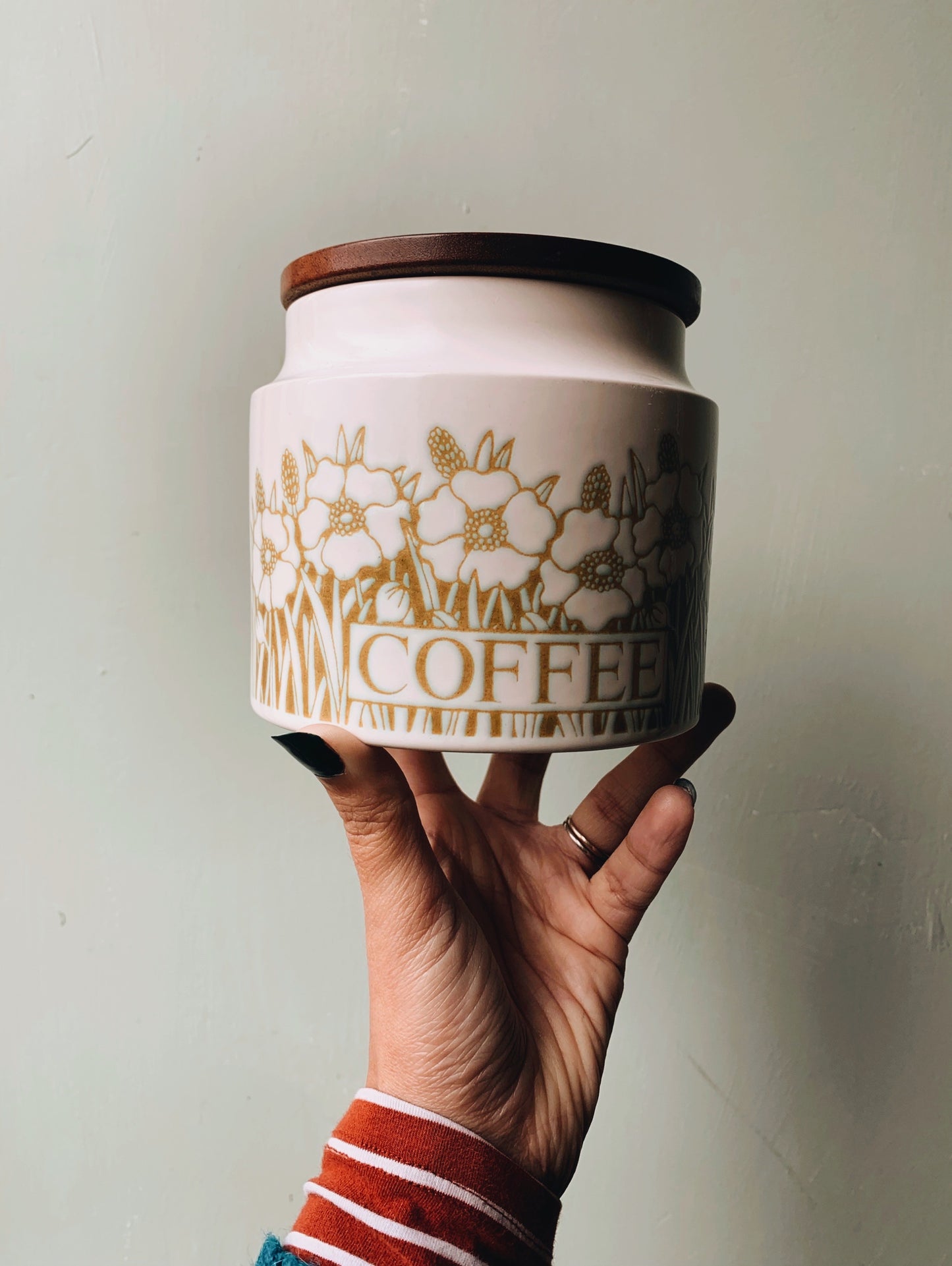 Retro Floral Coffee Storage Pot ~ Hornsea Fleur collection
