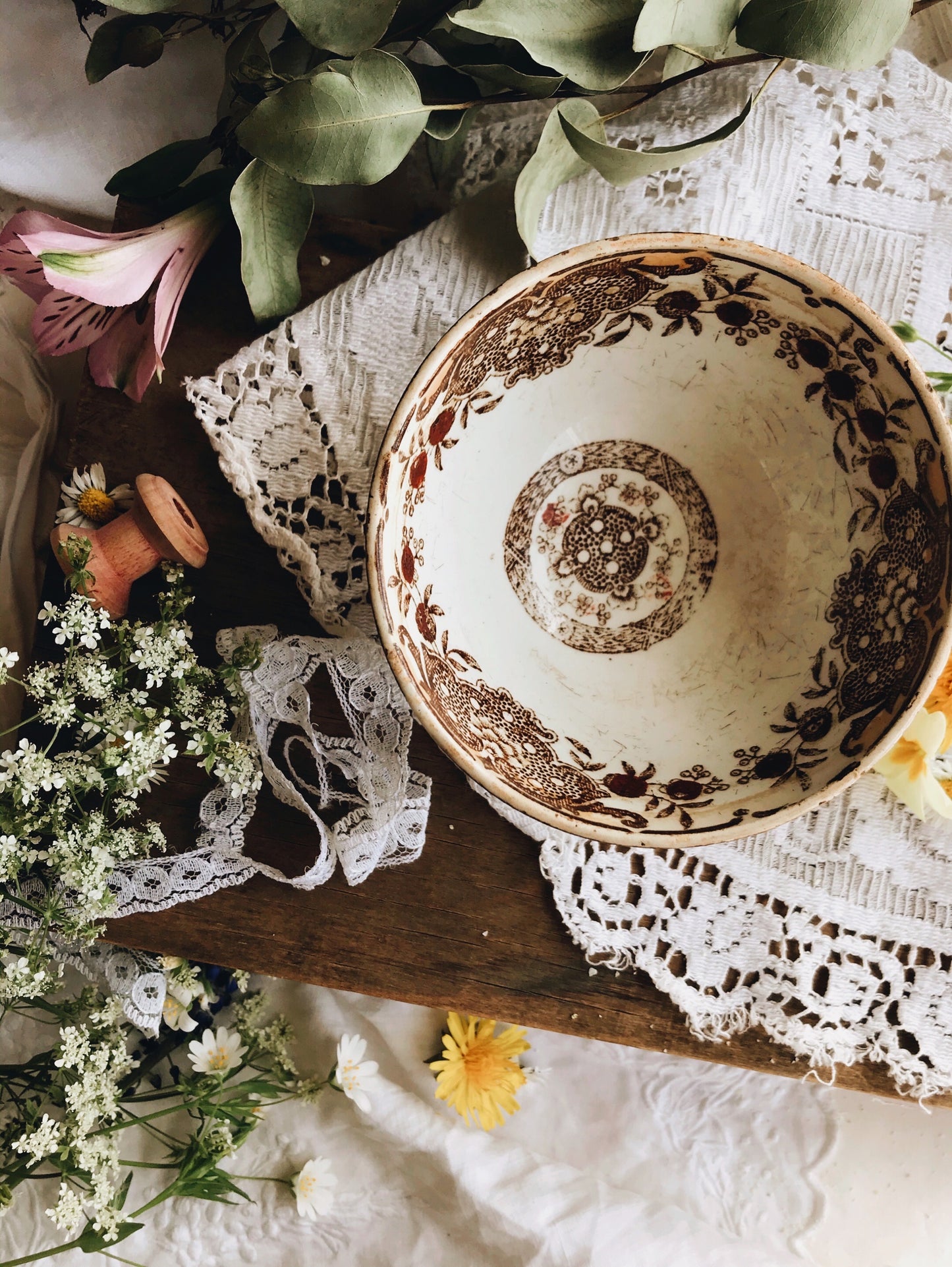 Three Antique 1920s French Céranord Lait Bowls - Stone & Sage