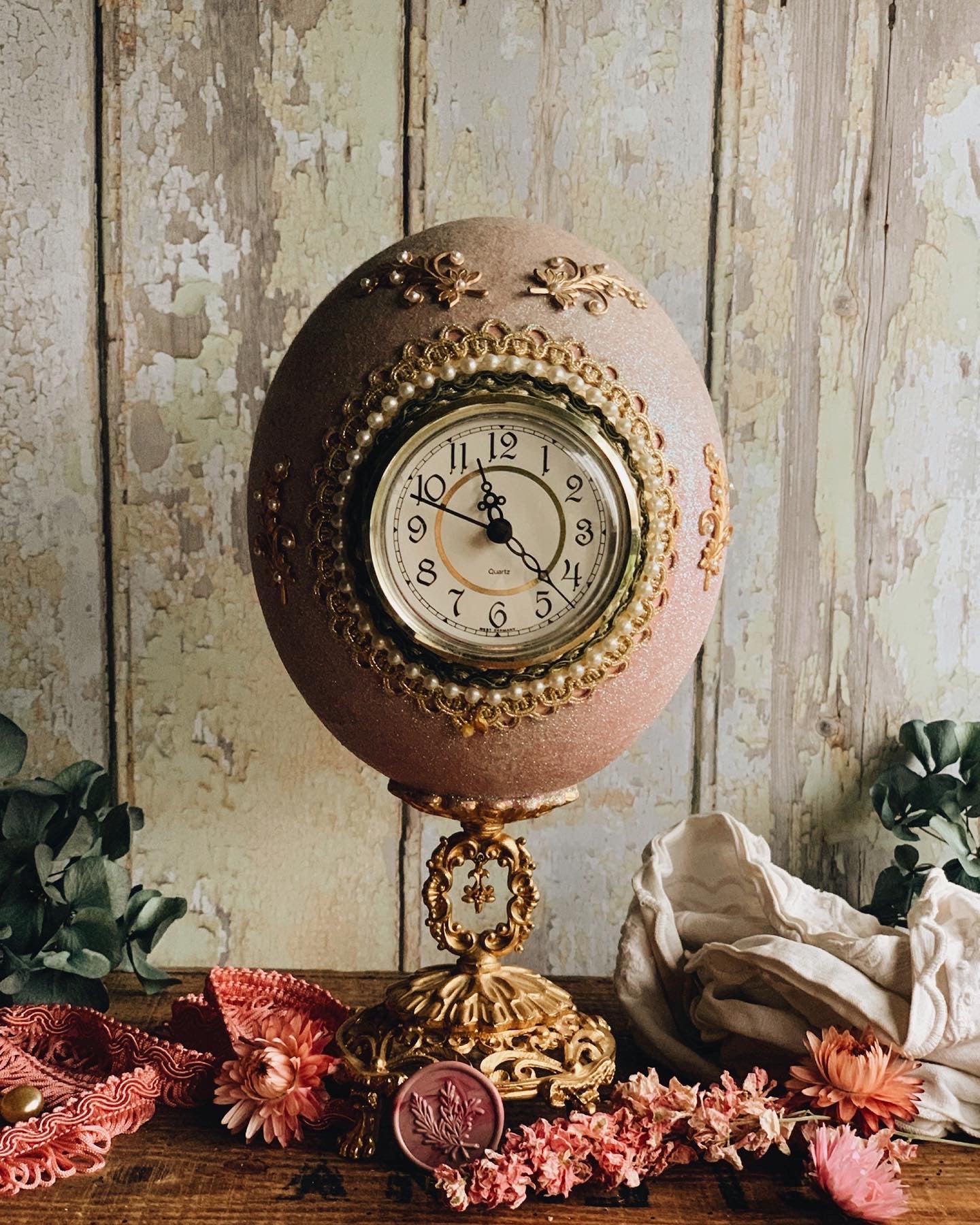 Vintage Fabergé egg Clock
