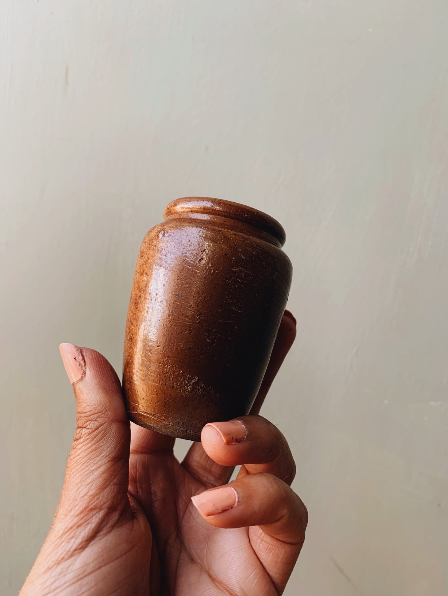 Antique Stoneware Ink Pot