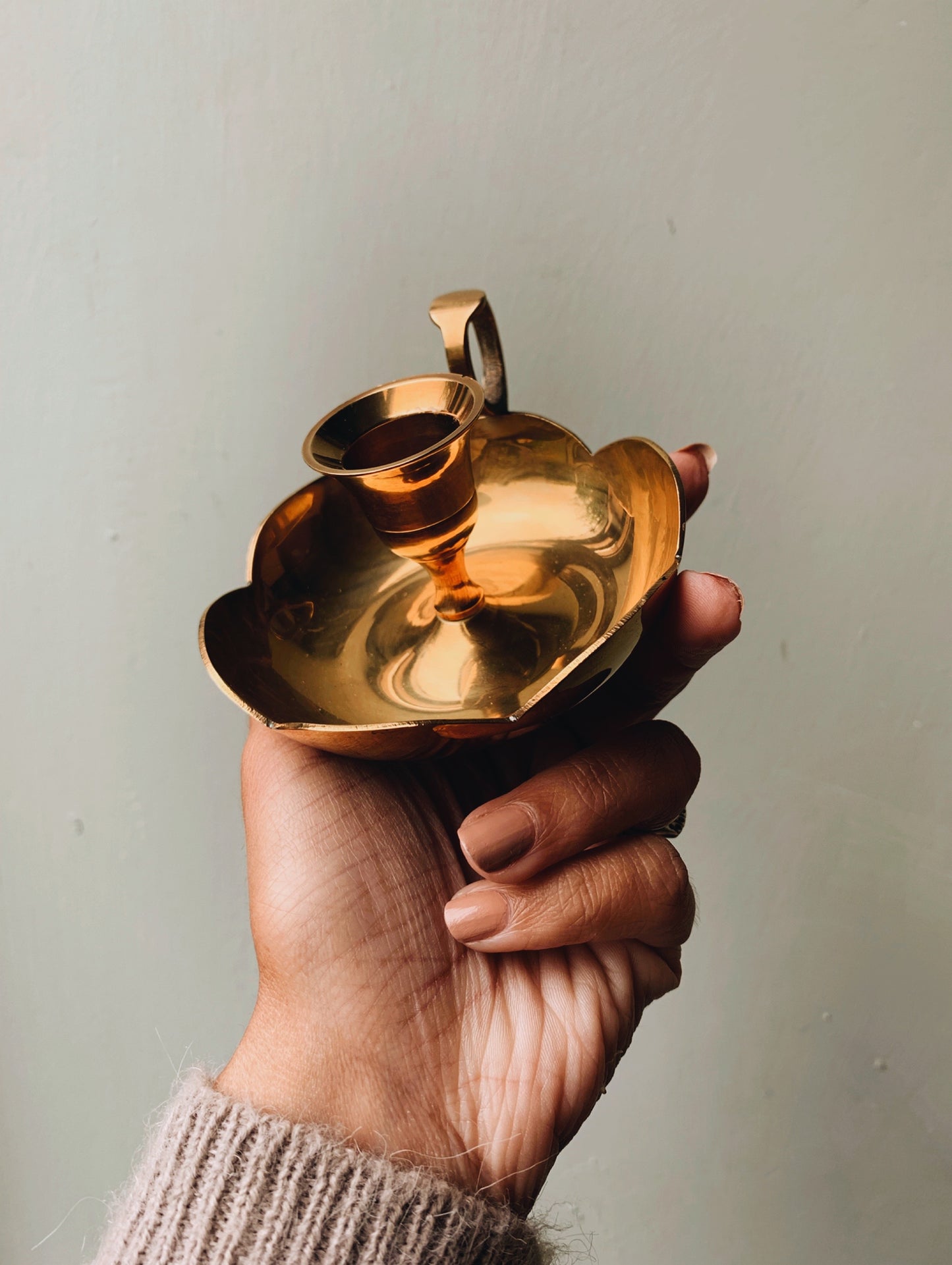 Vintage Brass Candle Holder