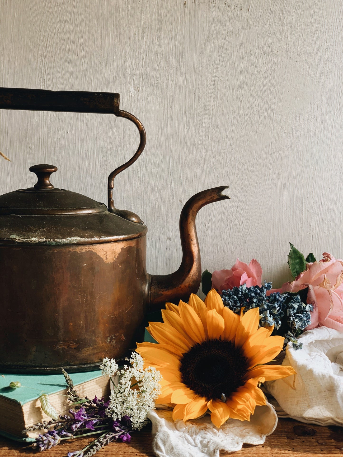 Antique Copper Teapot (rustic condition)