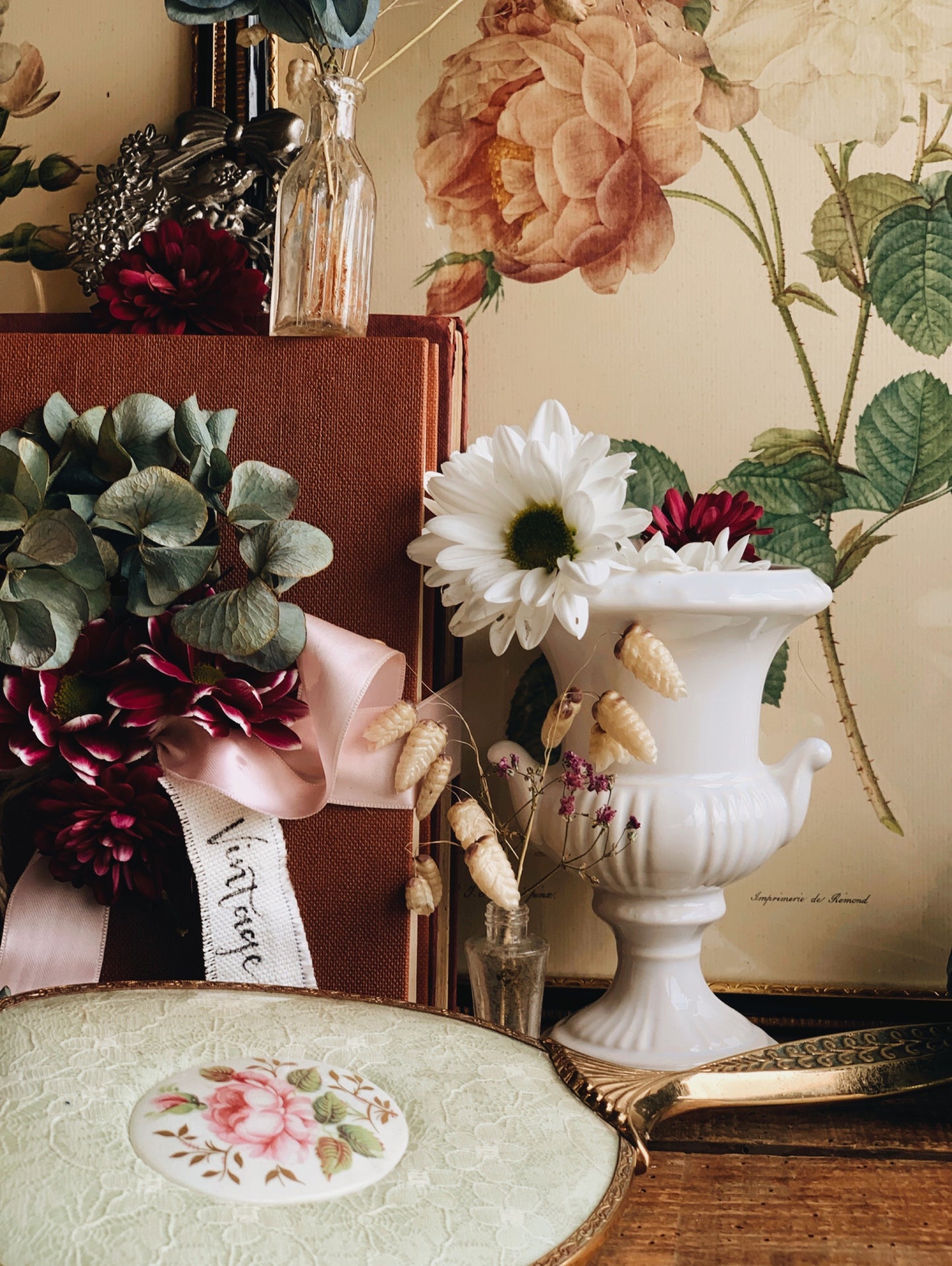 Vintage White Dartmouth Urn