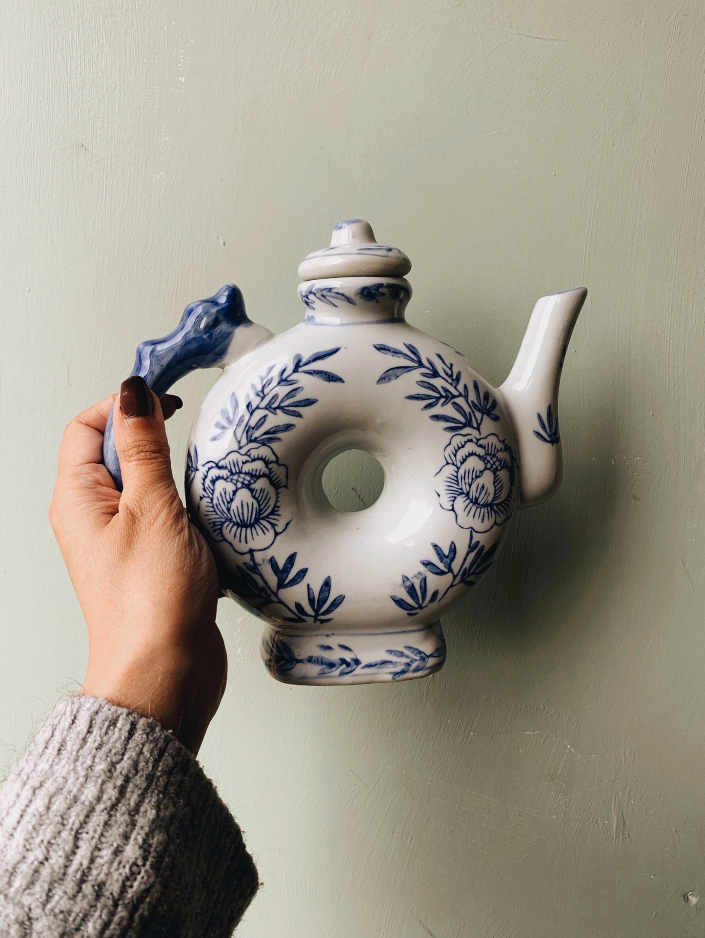 Vintage Floral Oriental Teapot