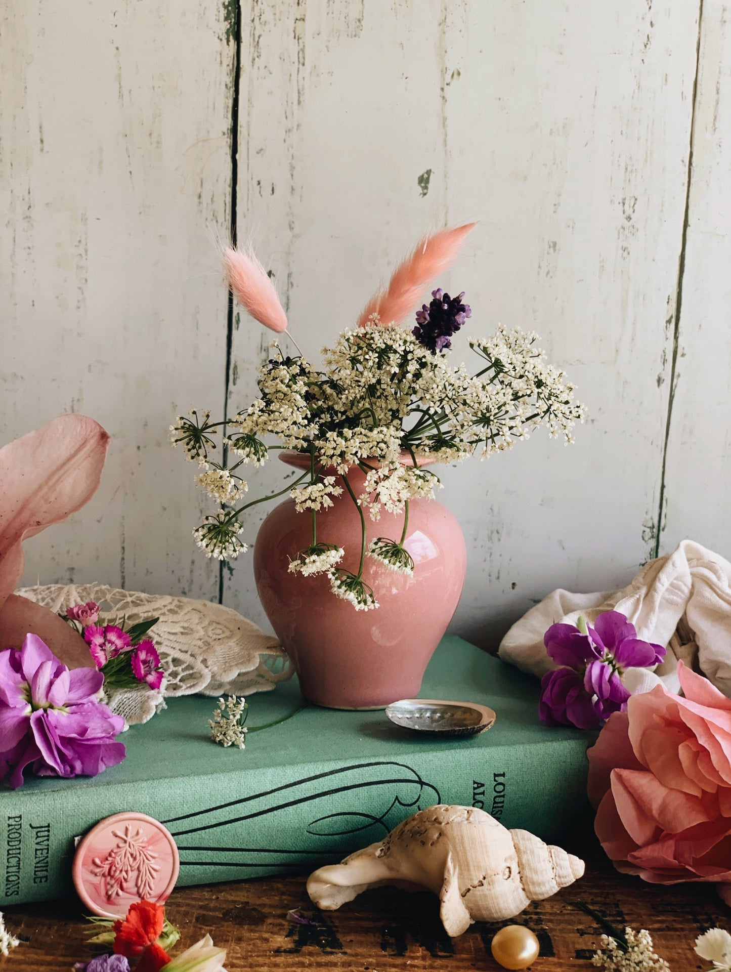 Vintage Pink Ink Pot