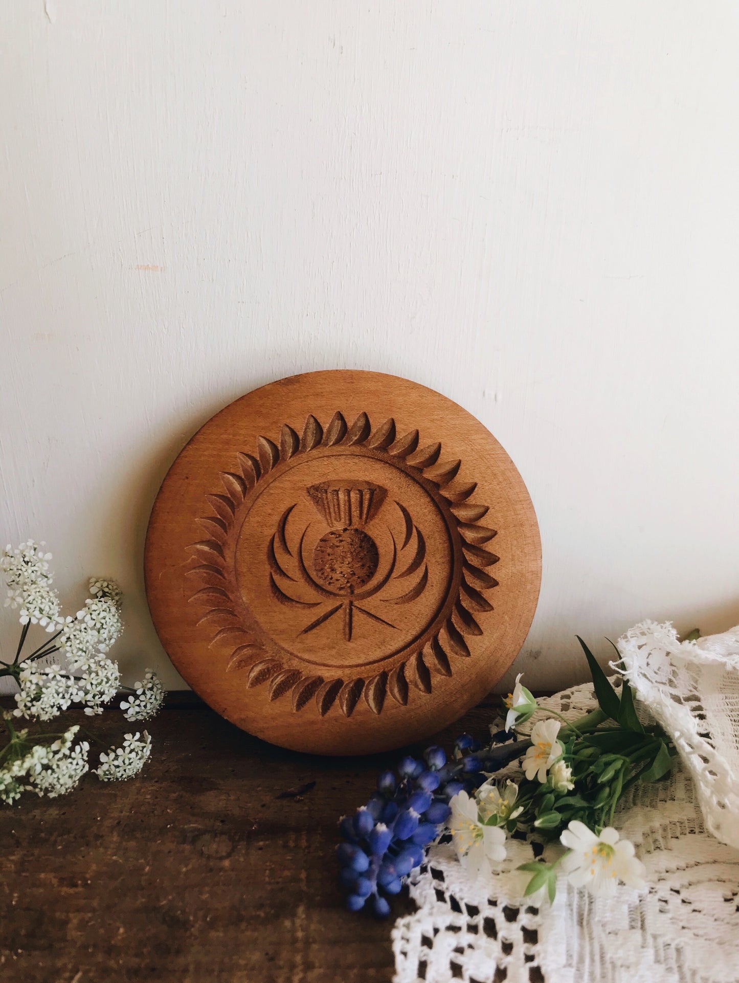 Wooden Thistle Kitchenalia Mould - Stone & Sage