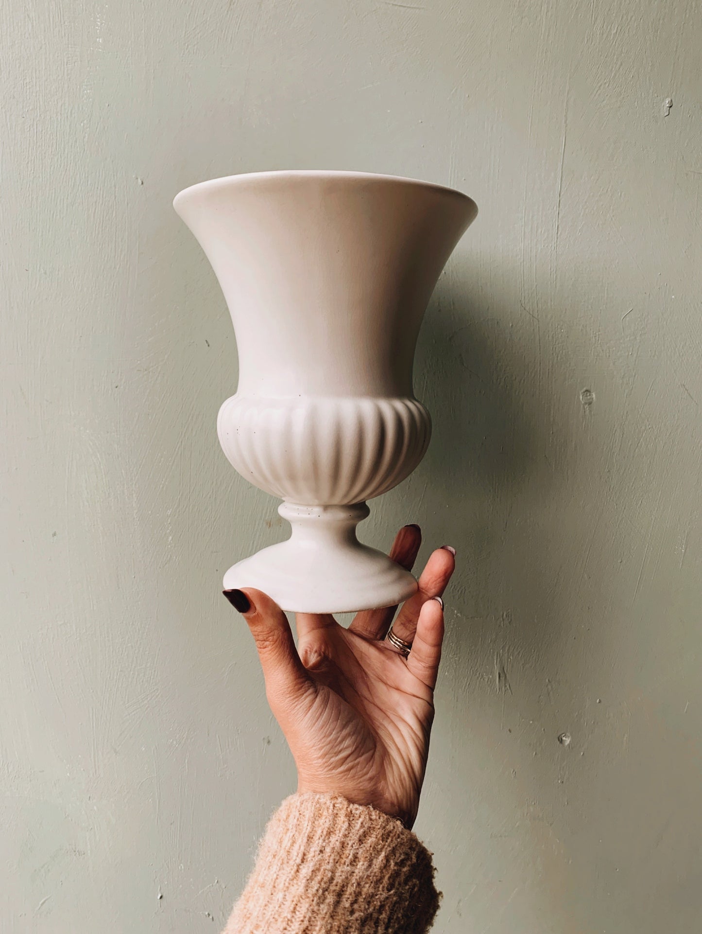 Vintage Dartmouth White Urn