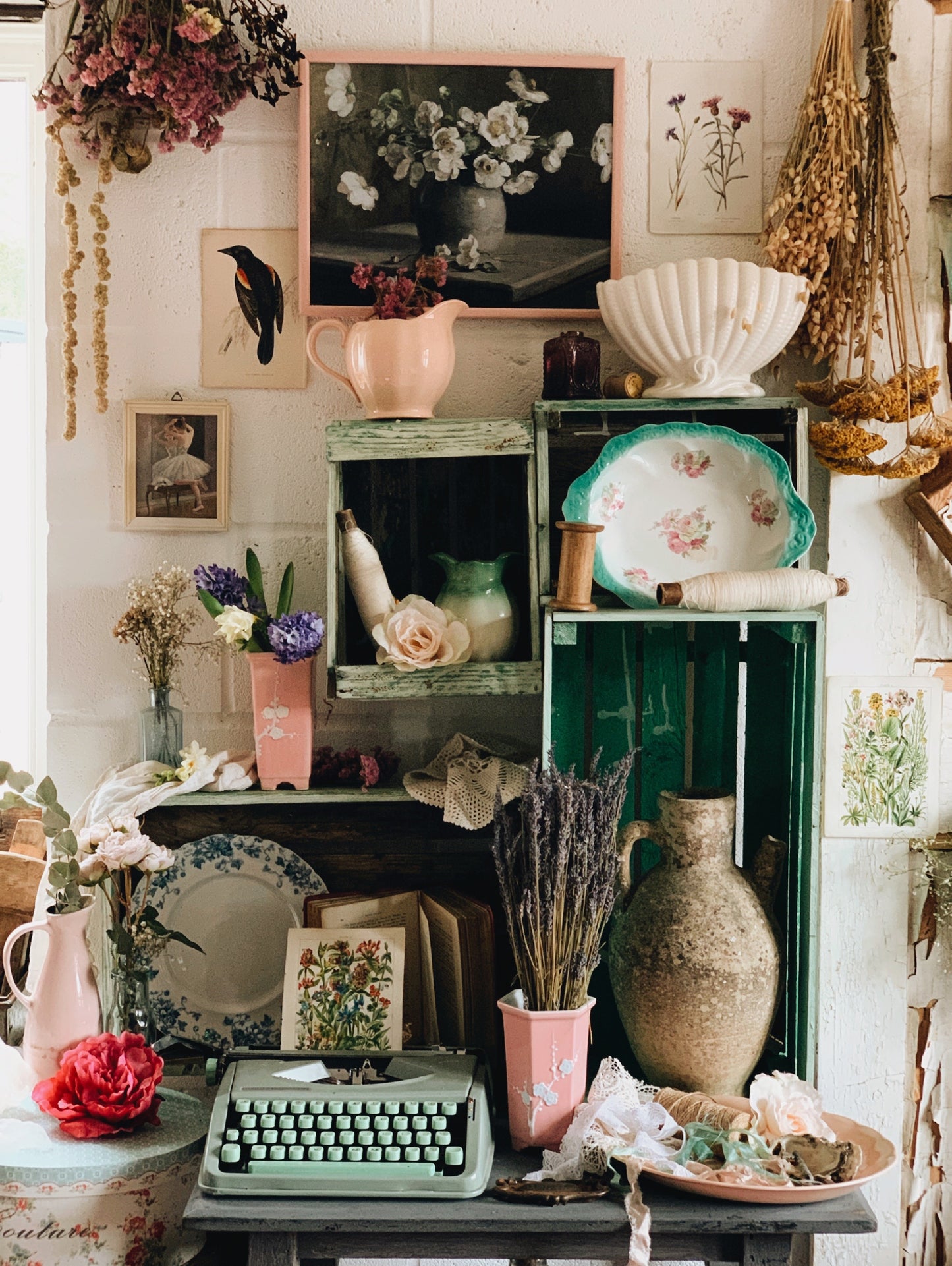 Vintage Shell Vase