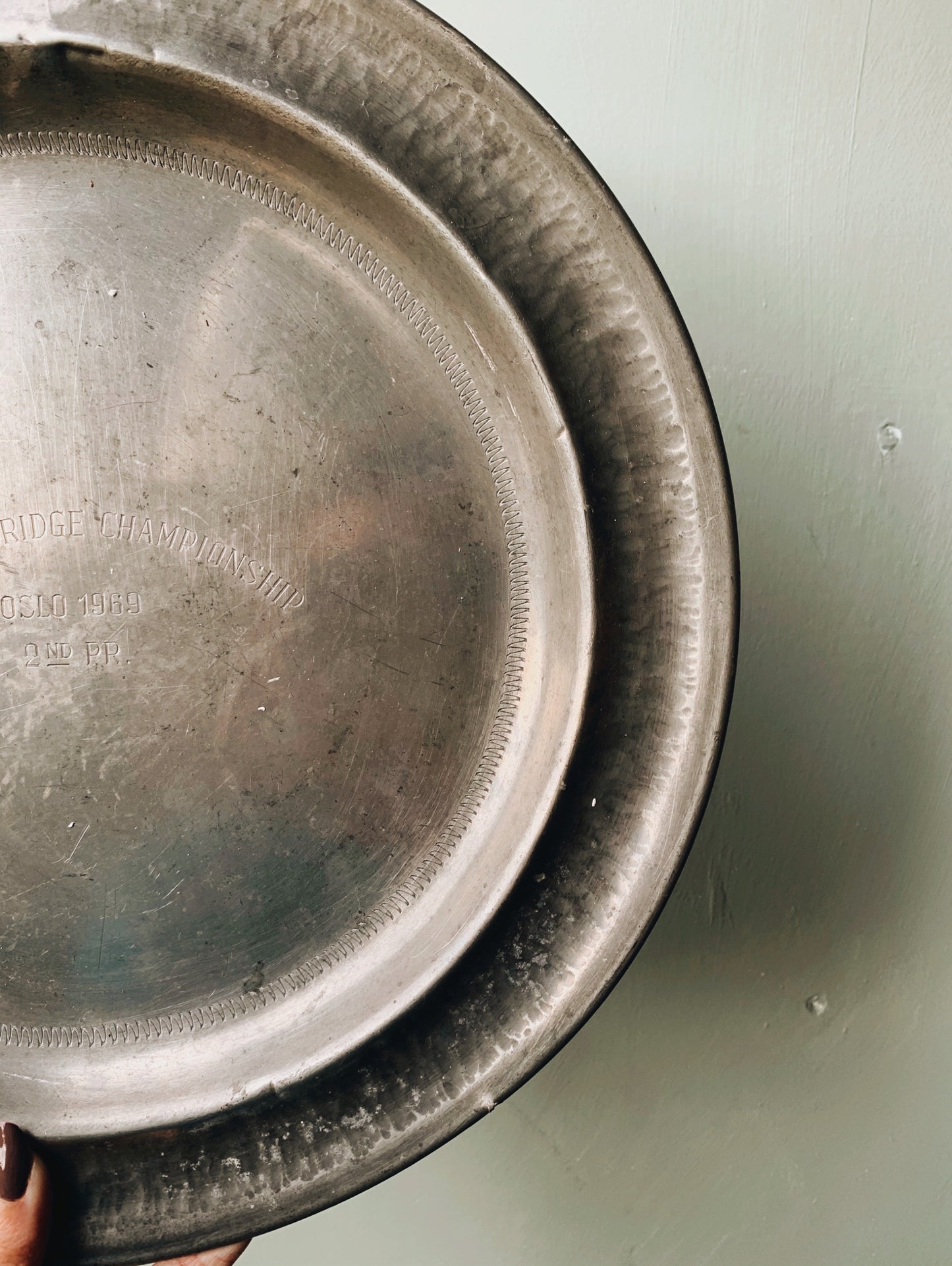 Vintage 1969 Bridge Champion Islo 2nd PR Salver (UK Shipping only)
