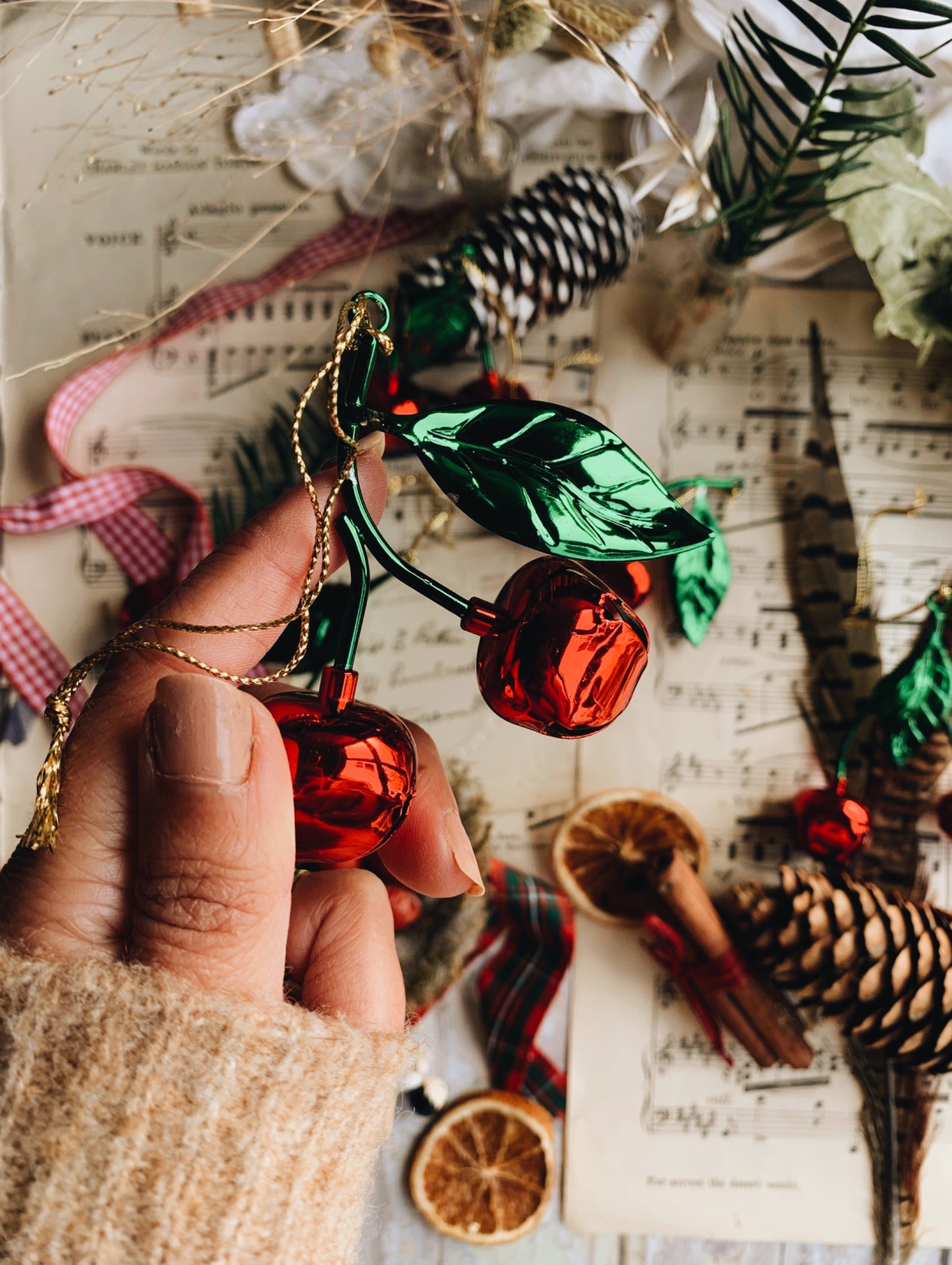 Vintage Cherry Bells (two available sold separately)
