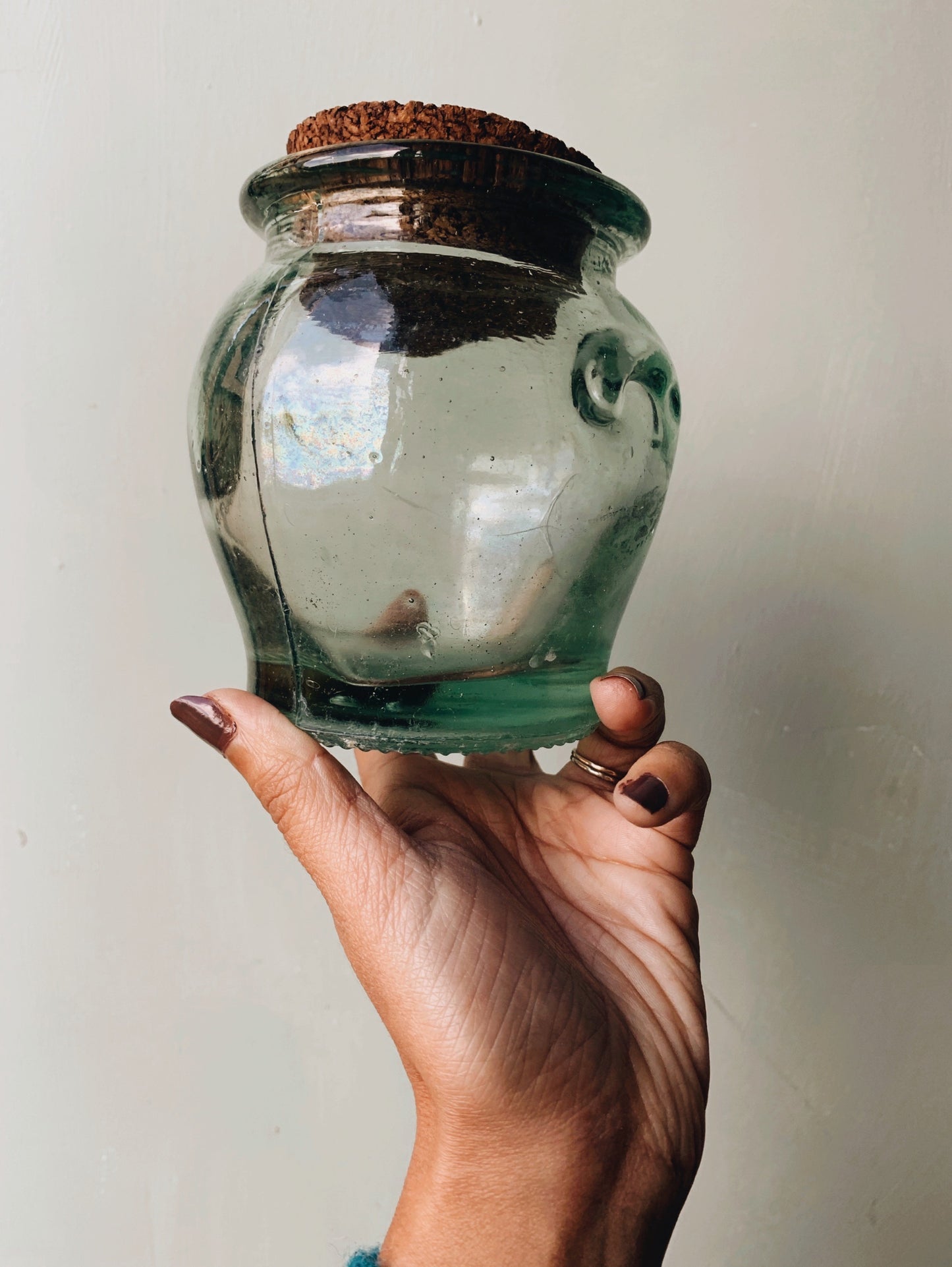 Vintage French Glass Pot