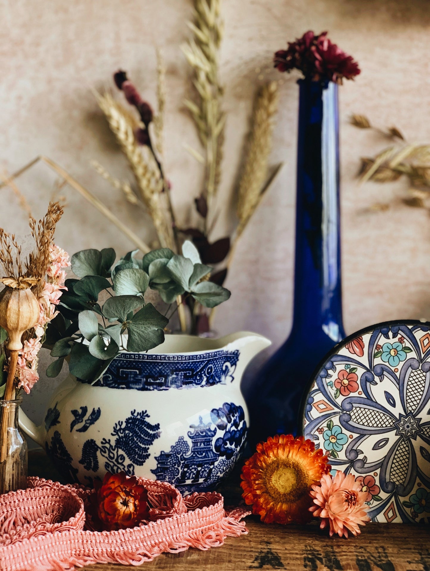 Antique Chinese Blue & White Jug