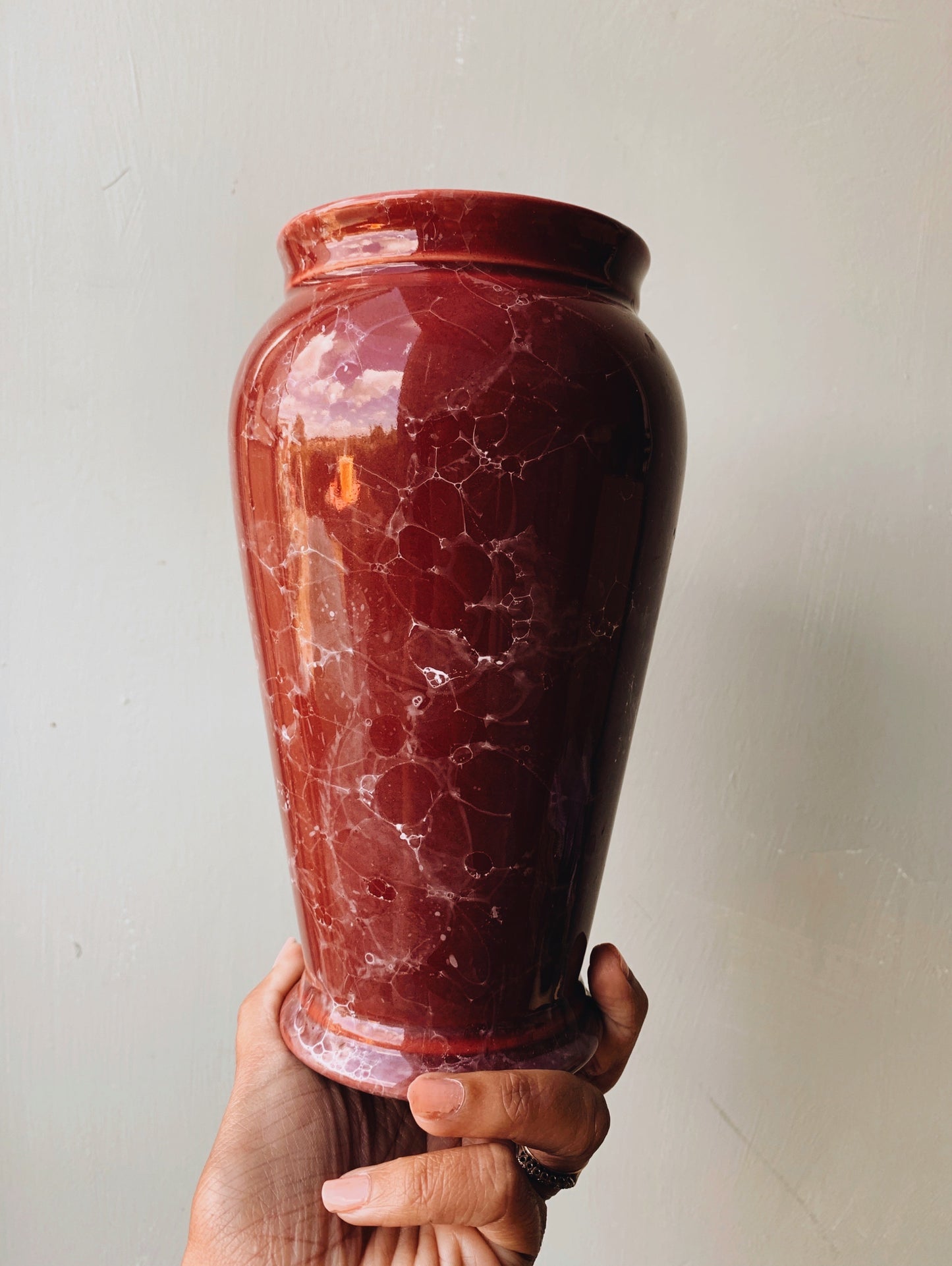 Vintage Bubble Glaze Vase