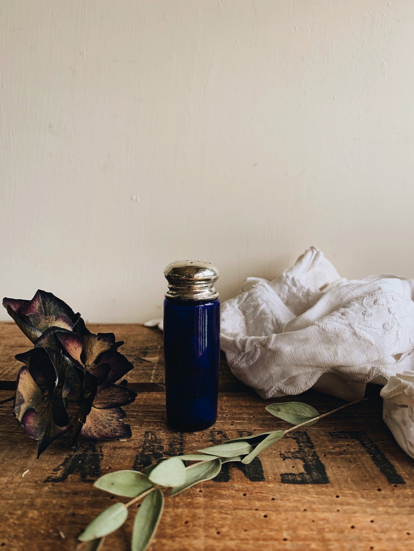 Antique Blue Salts Shaker