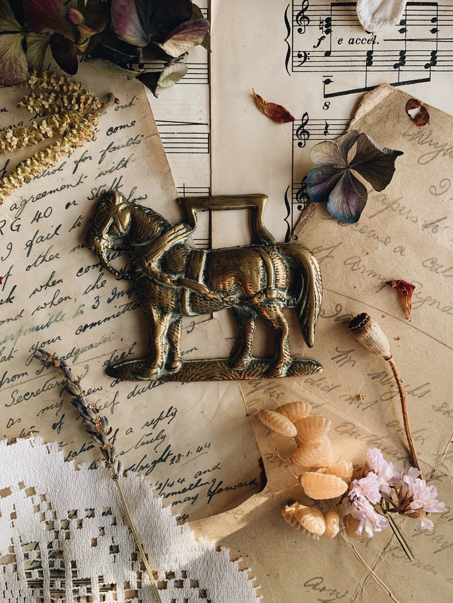 Vintage Brass Horse