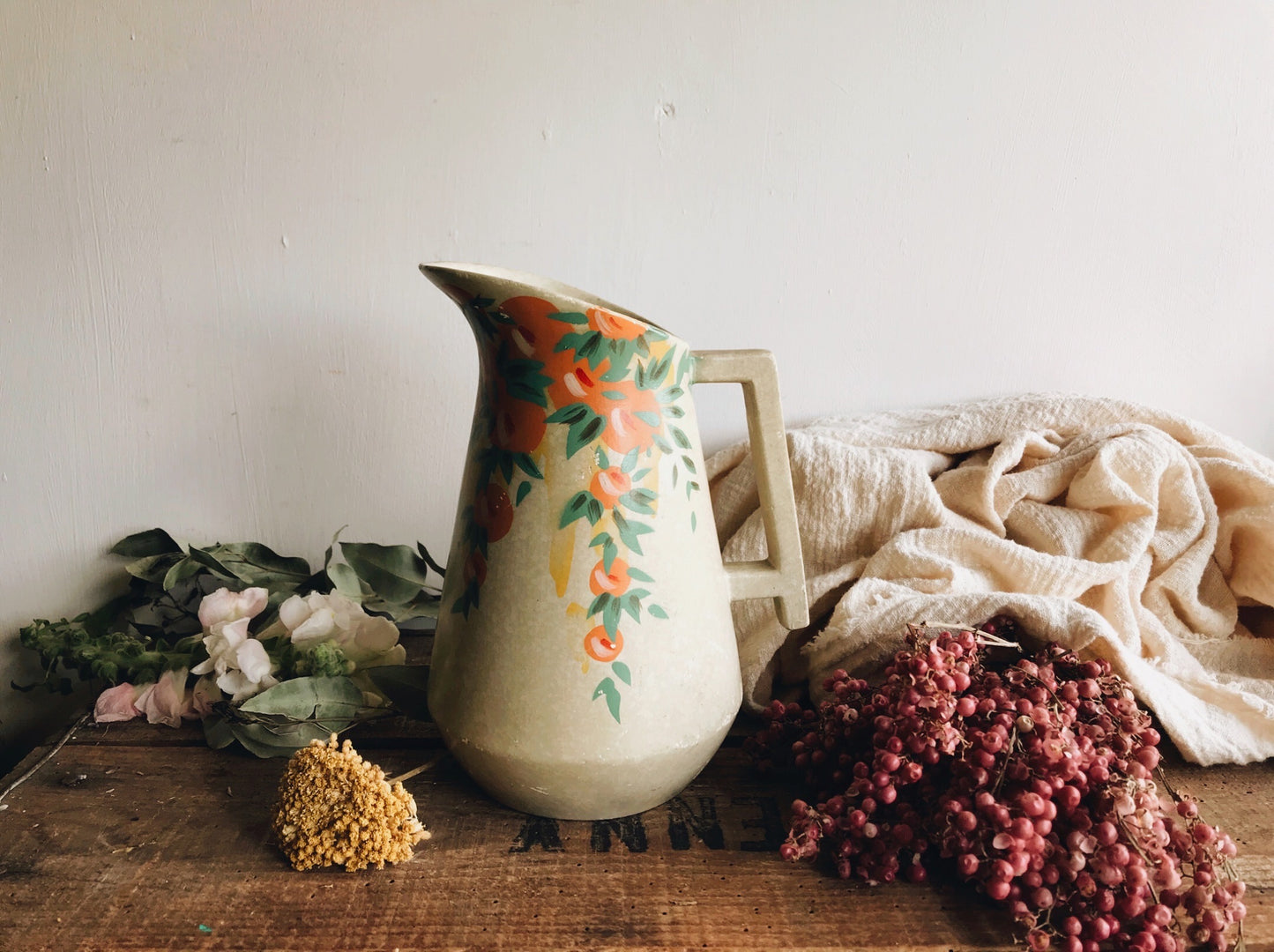Vintage Floral Camden Speckle Jug / Vase