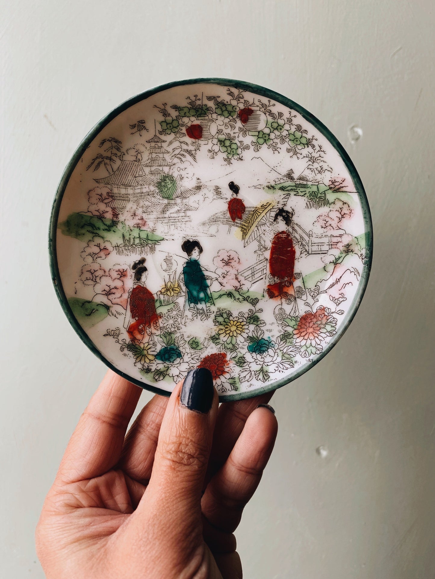 Vintage Hand~painted Oriental Dish
