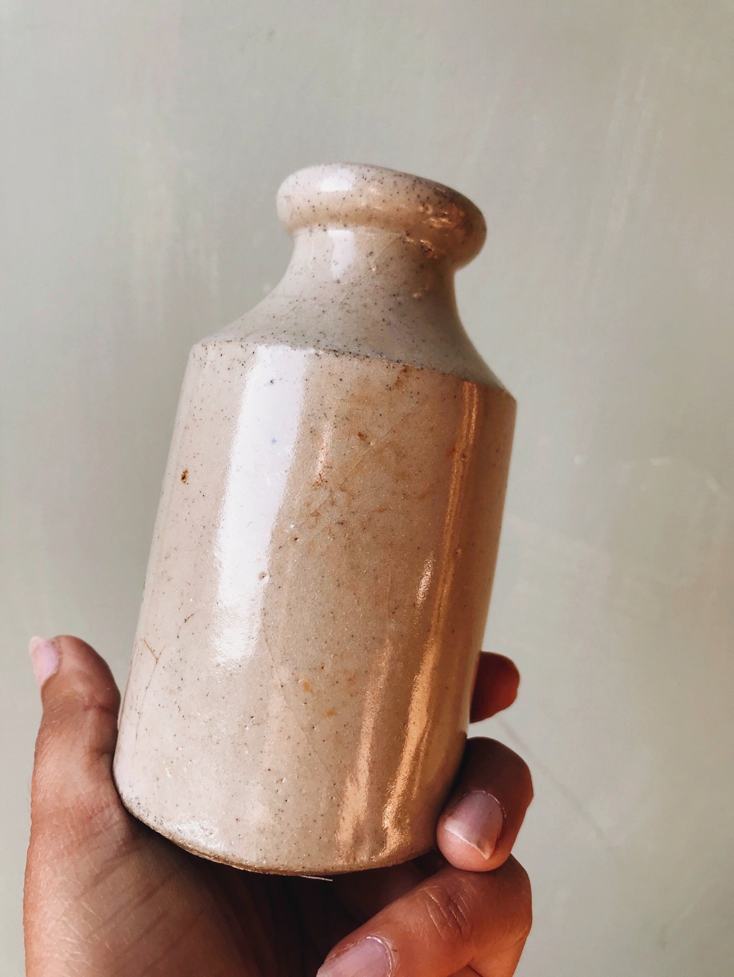 Antique Early 1900’s Stoneware Pot - Stone & Sage