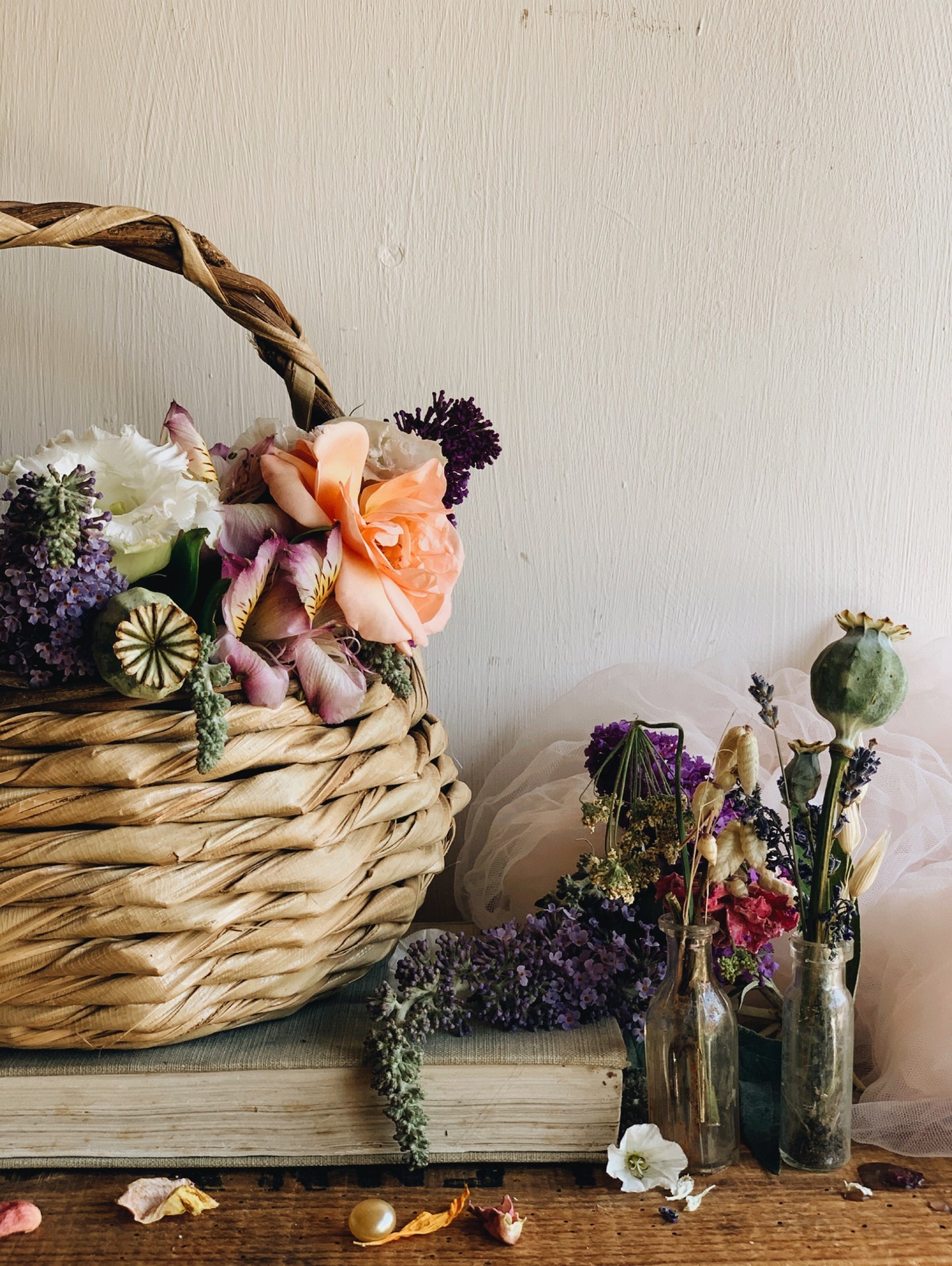 Vintage Rustic Mushroom Foraging Basket