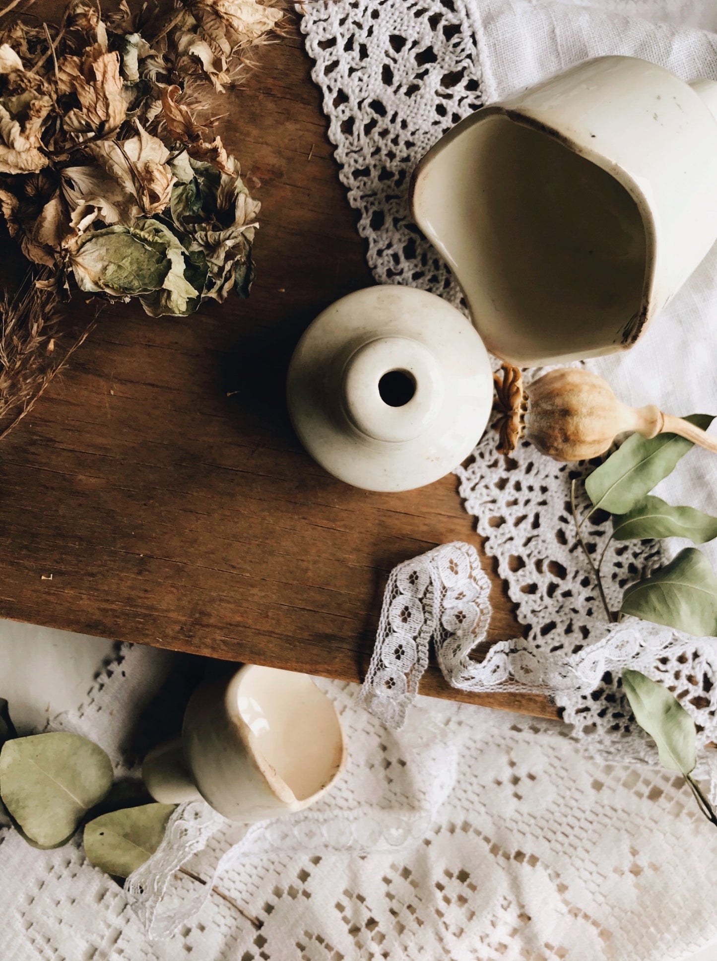 Antique Ceramic Pie Funnels - Stone & Sage
