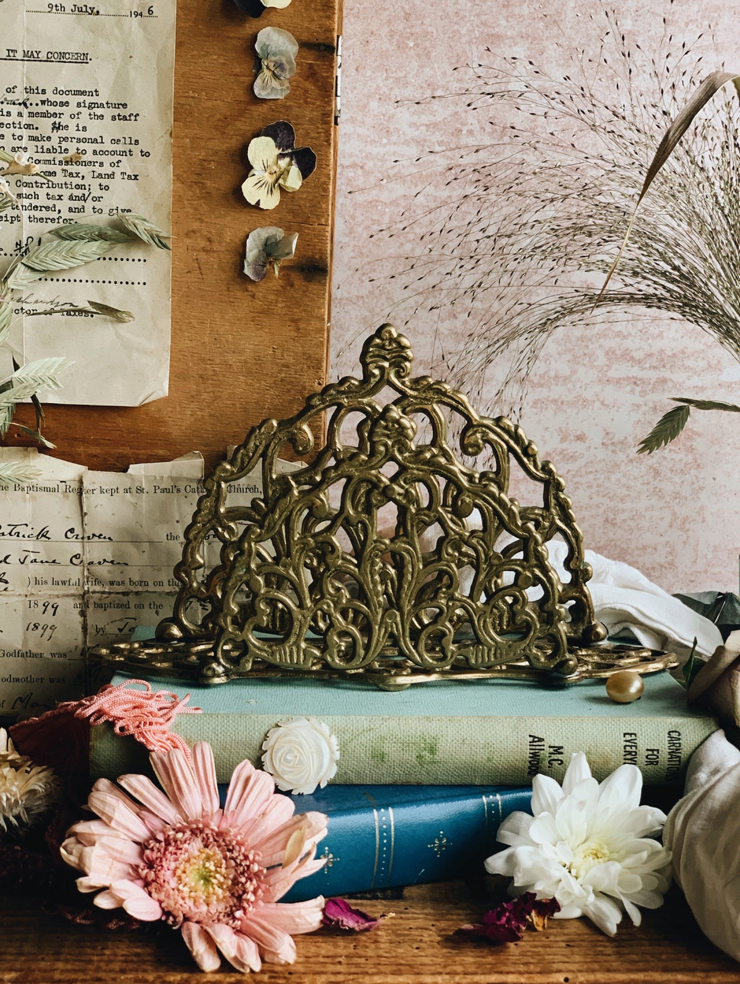 Antique Art Deco Letter Rack